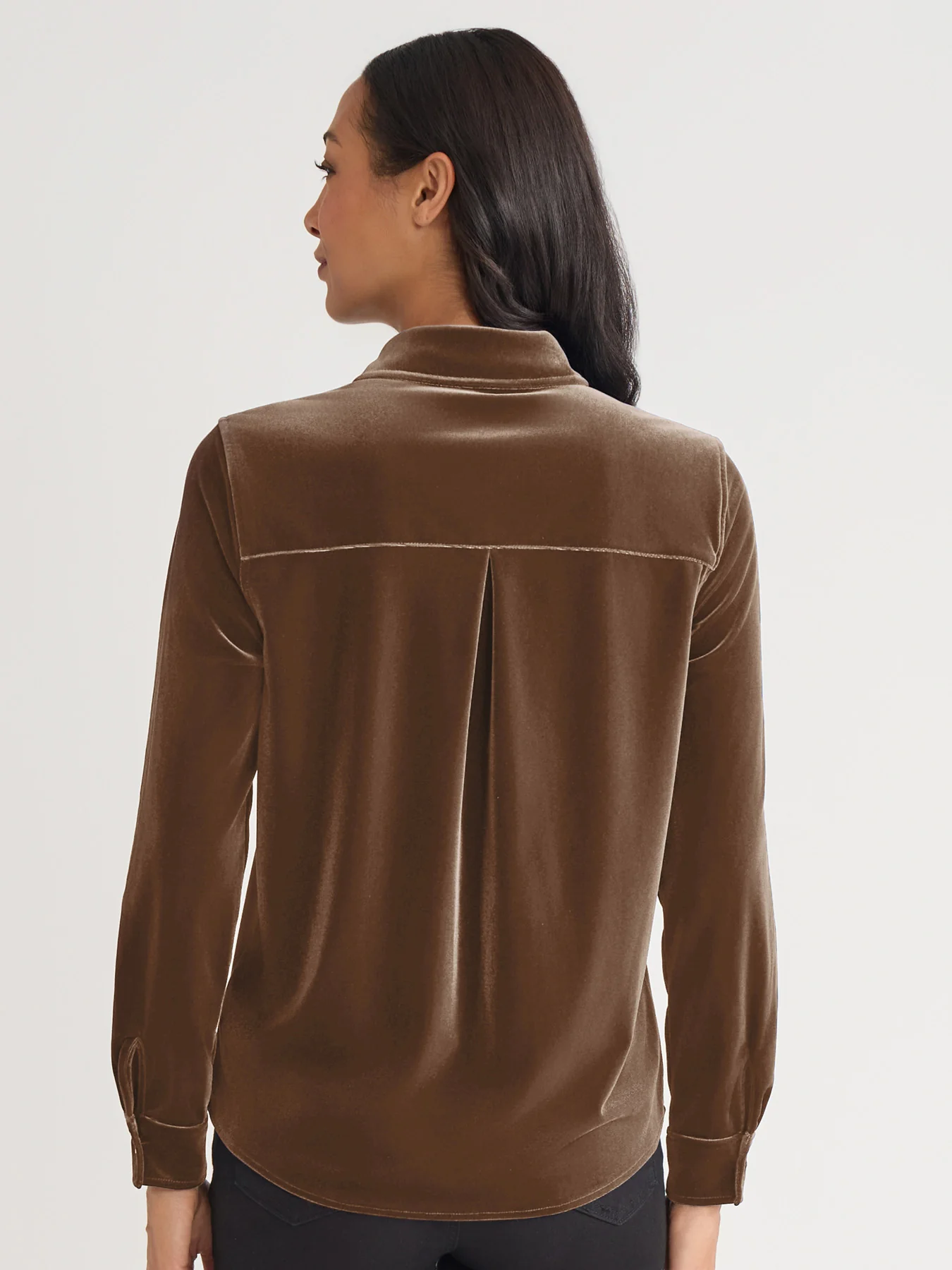 Button-Front Velour Utility Shirt - Image 3