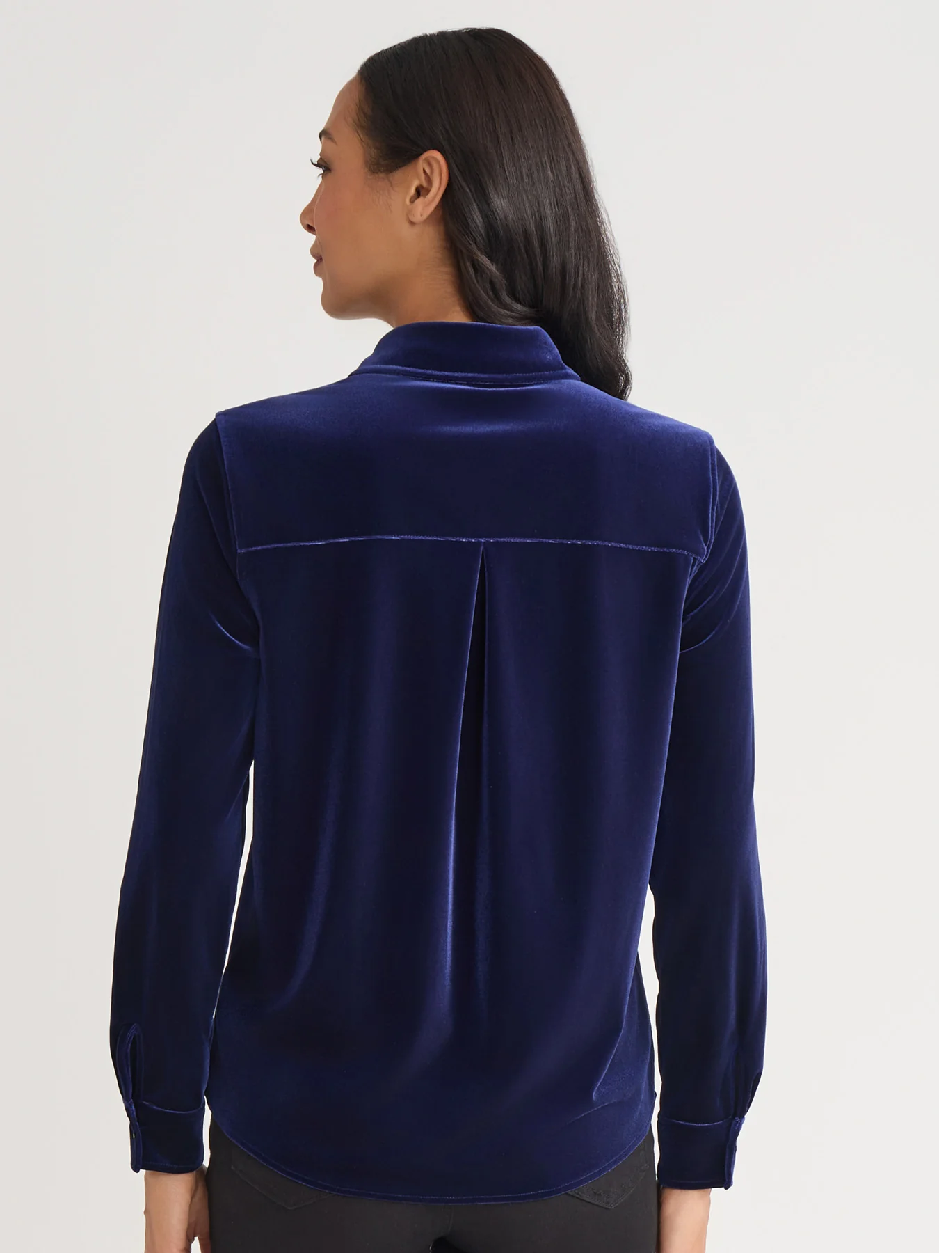Button-Front Velour Utility Shirt - Image 4