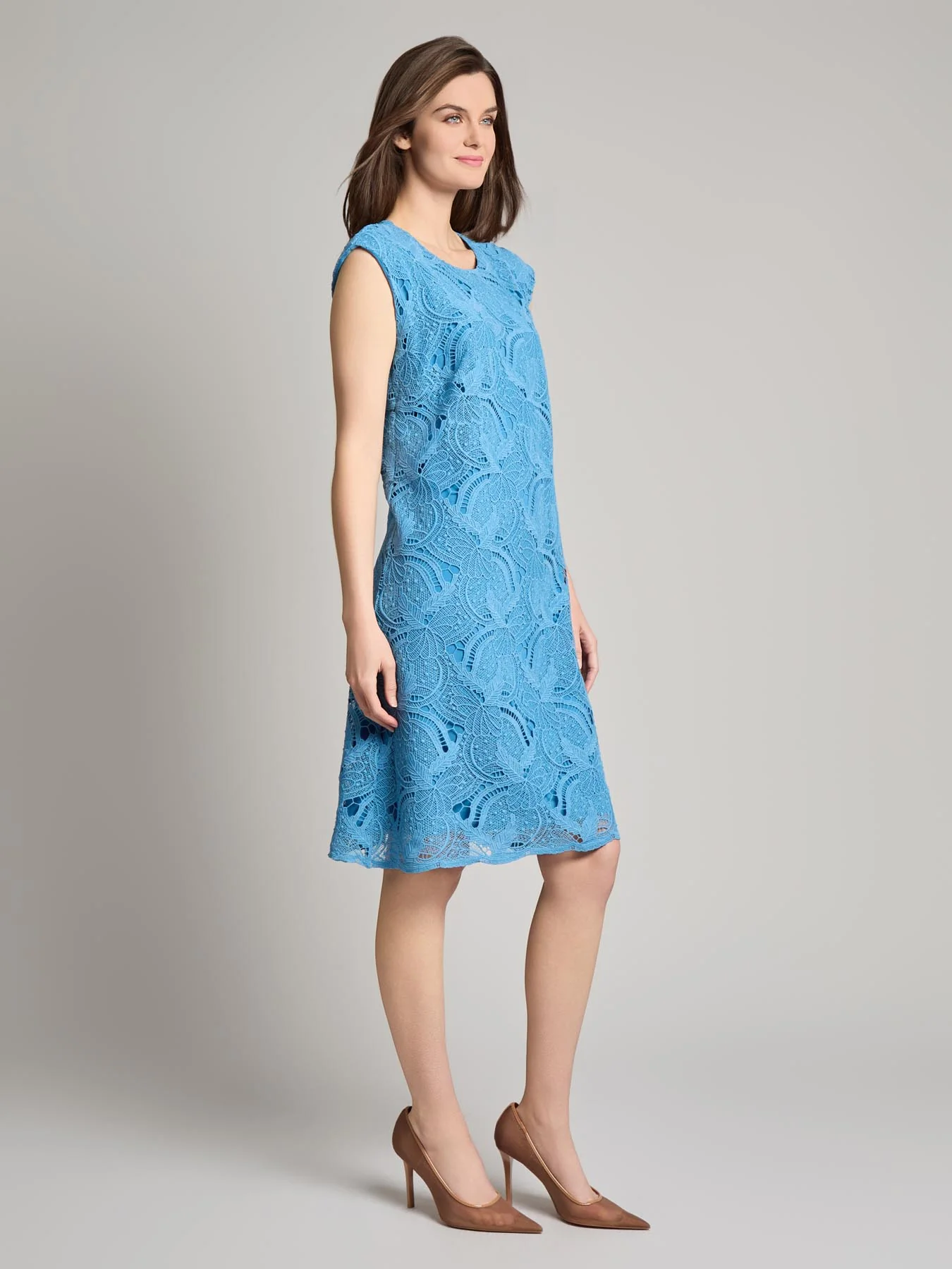 Cap Sleeve Lace Sheath Dress - Image 2