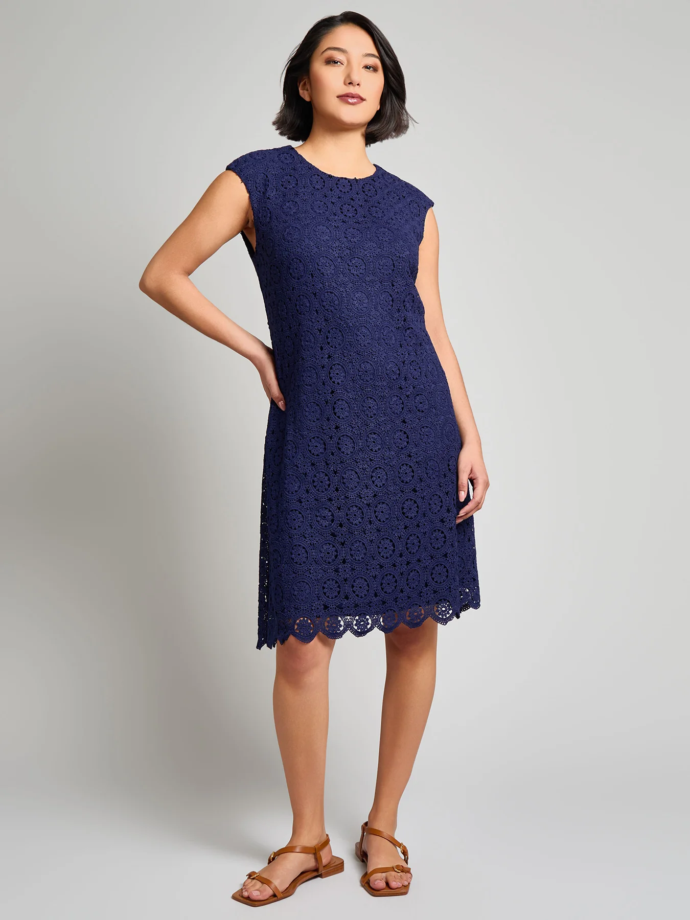 Cap Sleeve Lace Sheath Dress