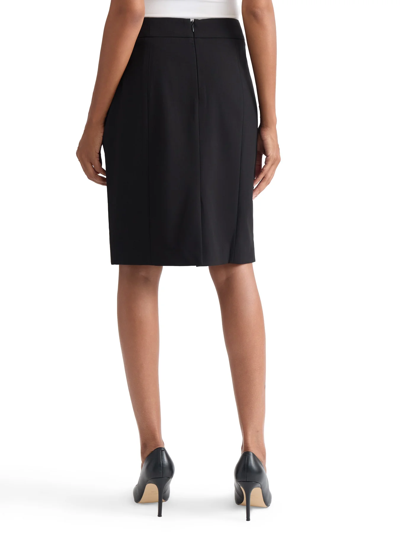 Coin Pocket Pencil Skirt, Polished Bi-Stretch - Image 3