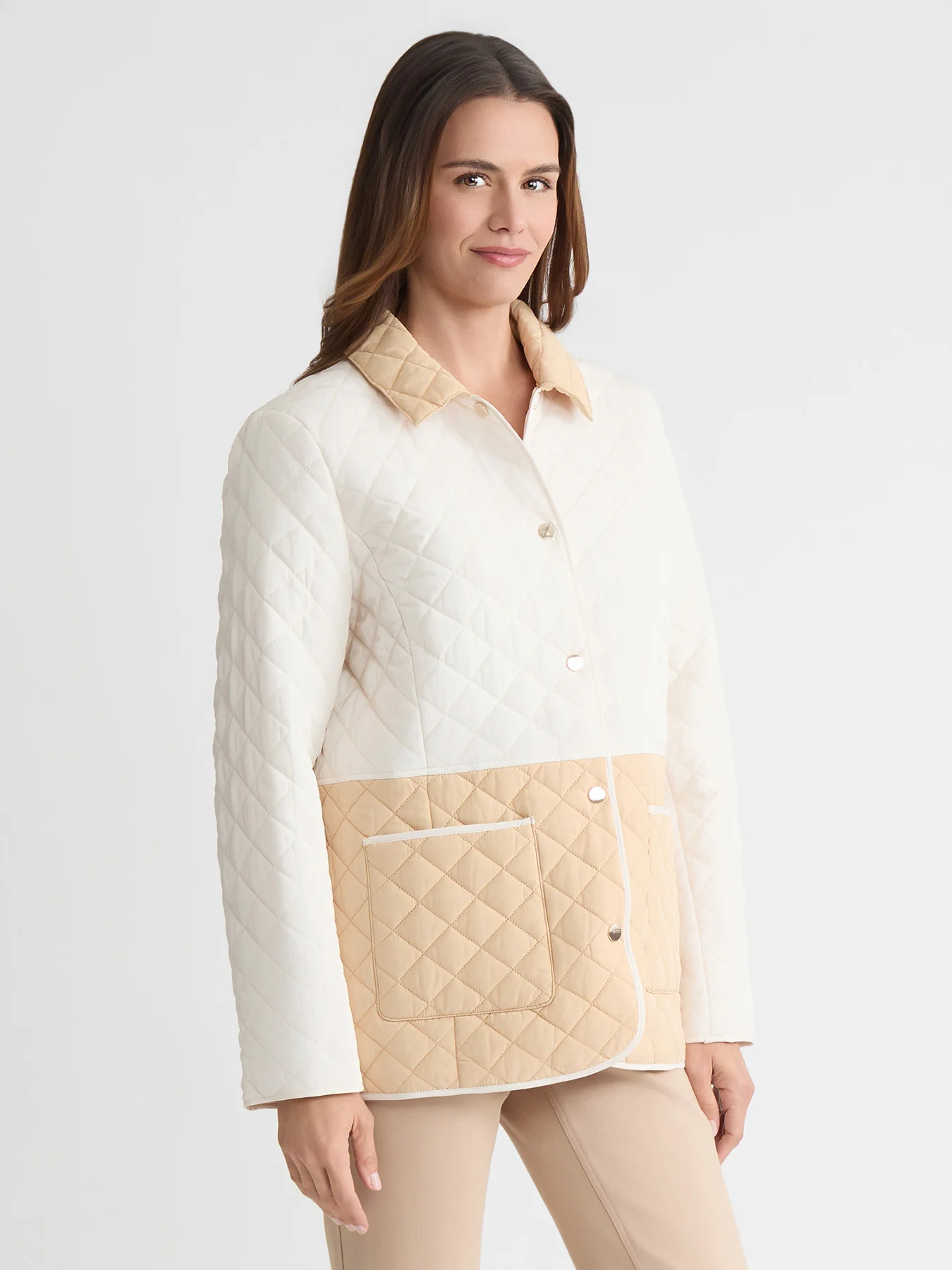 Colorblock Quilted Jacket - Image 2