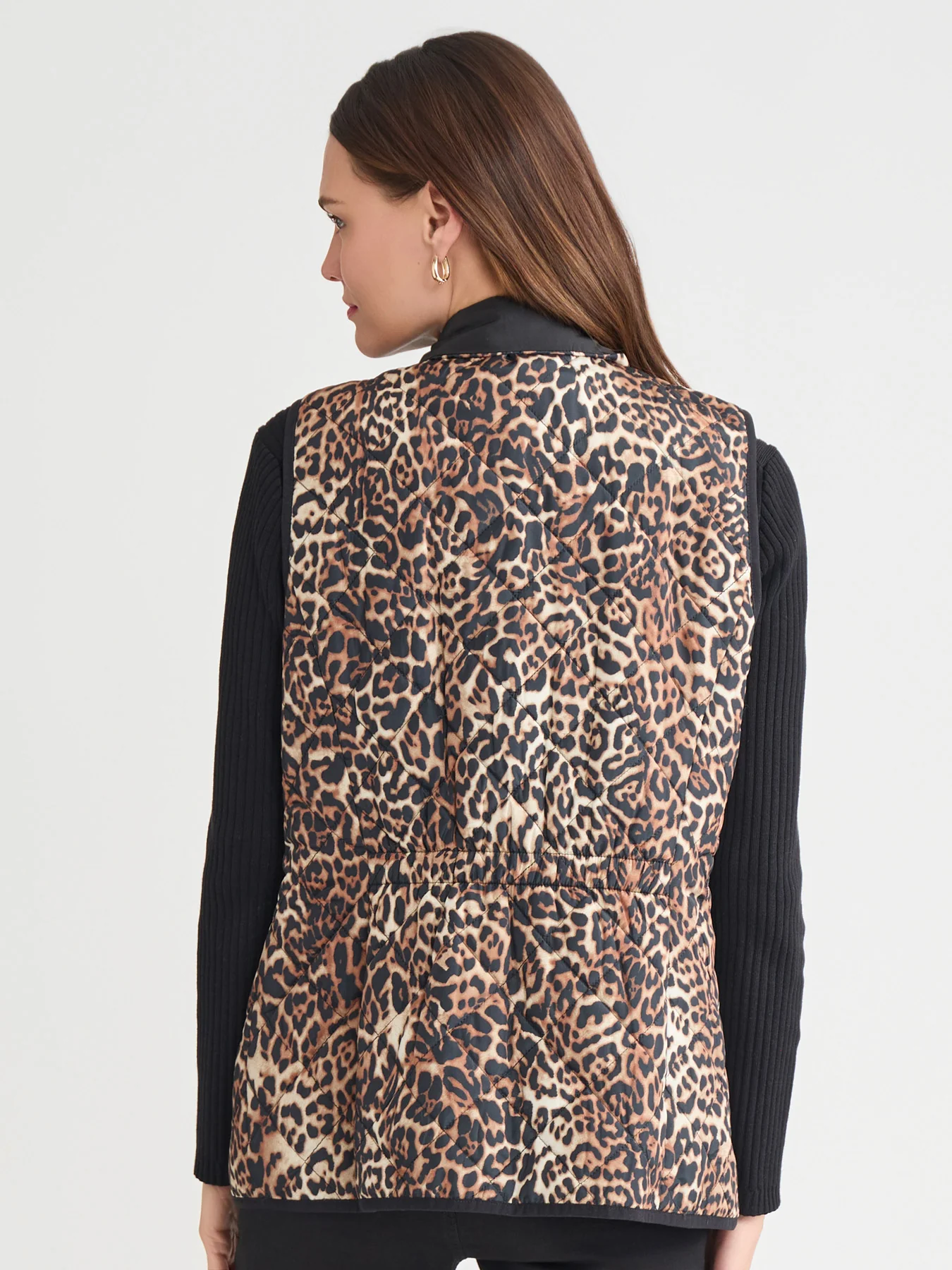 Plus Contrast Piping Quilted Vest - Image 4