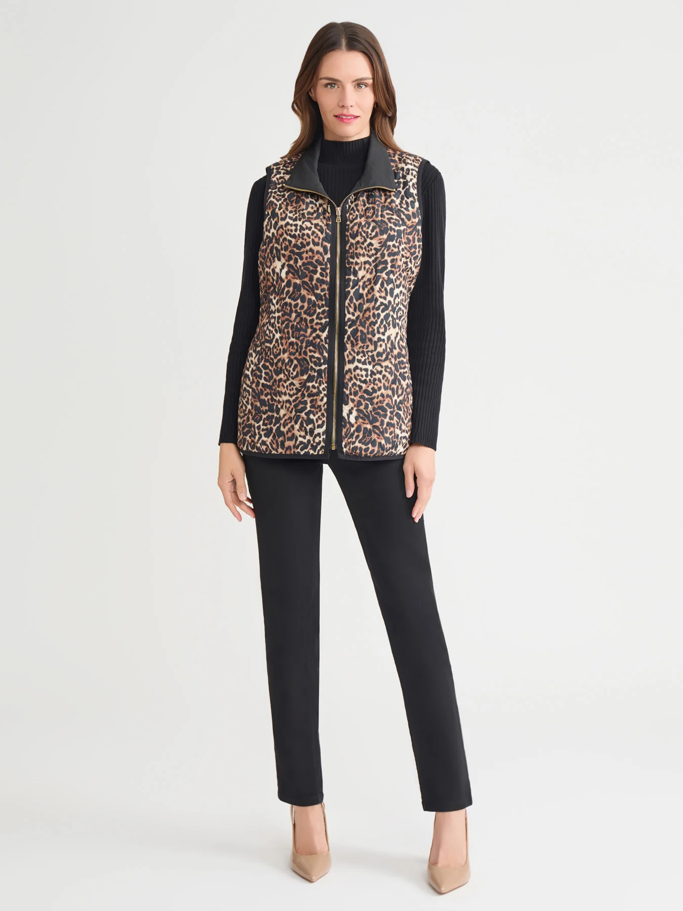 Plus Contrast Piping Quilted Vest - Image 5