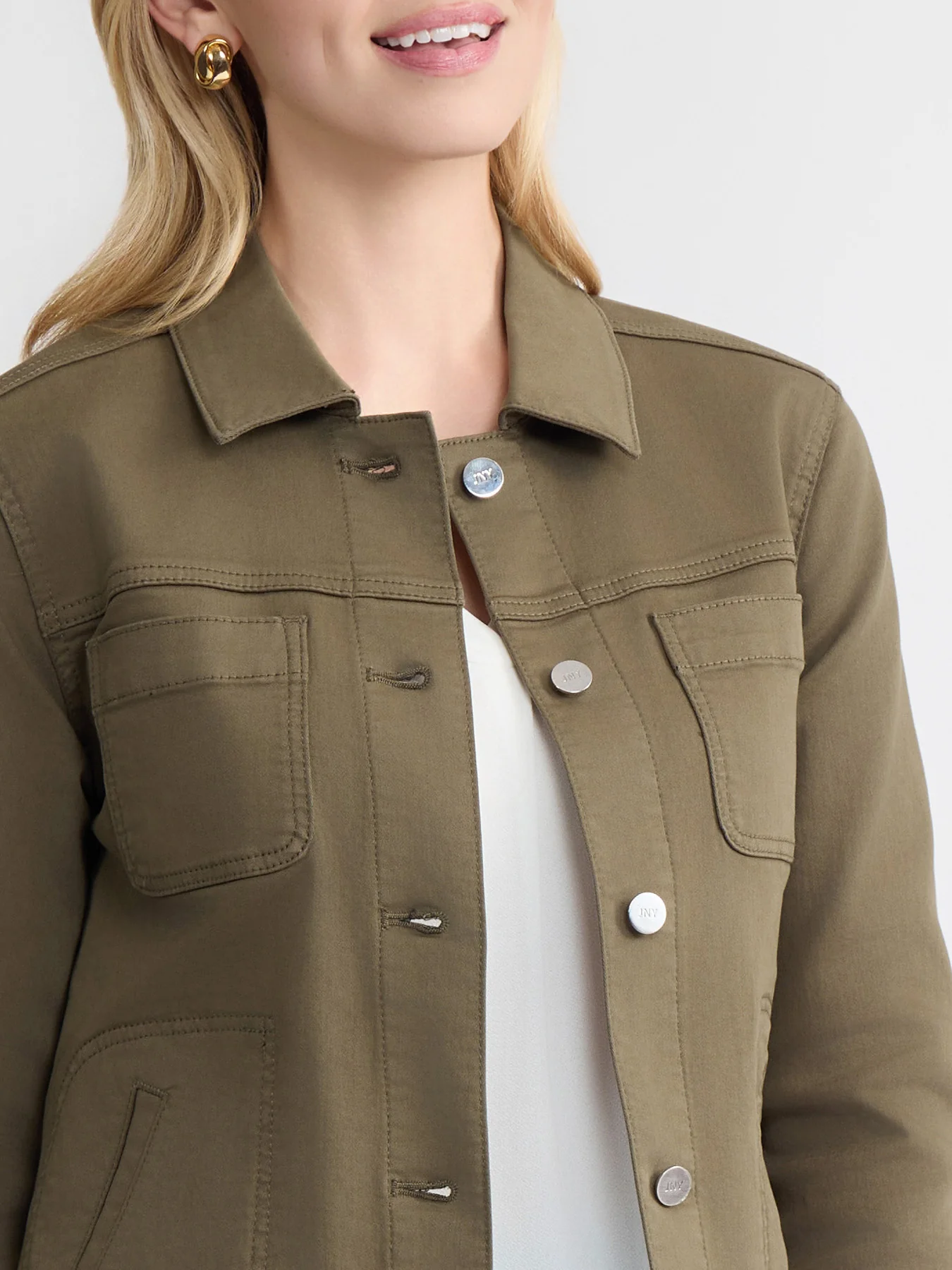 Denim Jacket with Patch Pockets - Image 3