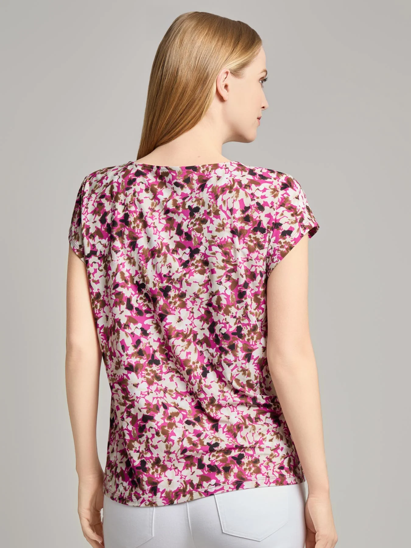 Drop Shoulder Keyhole Neckline Top - Image 3