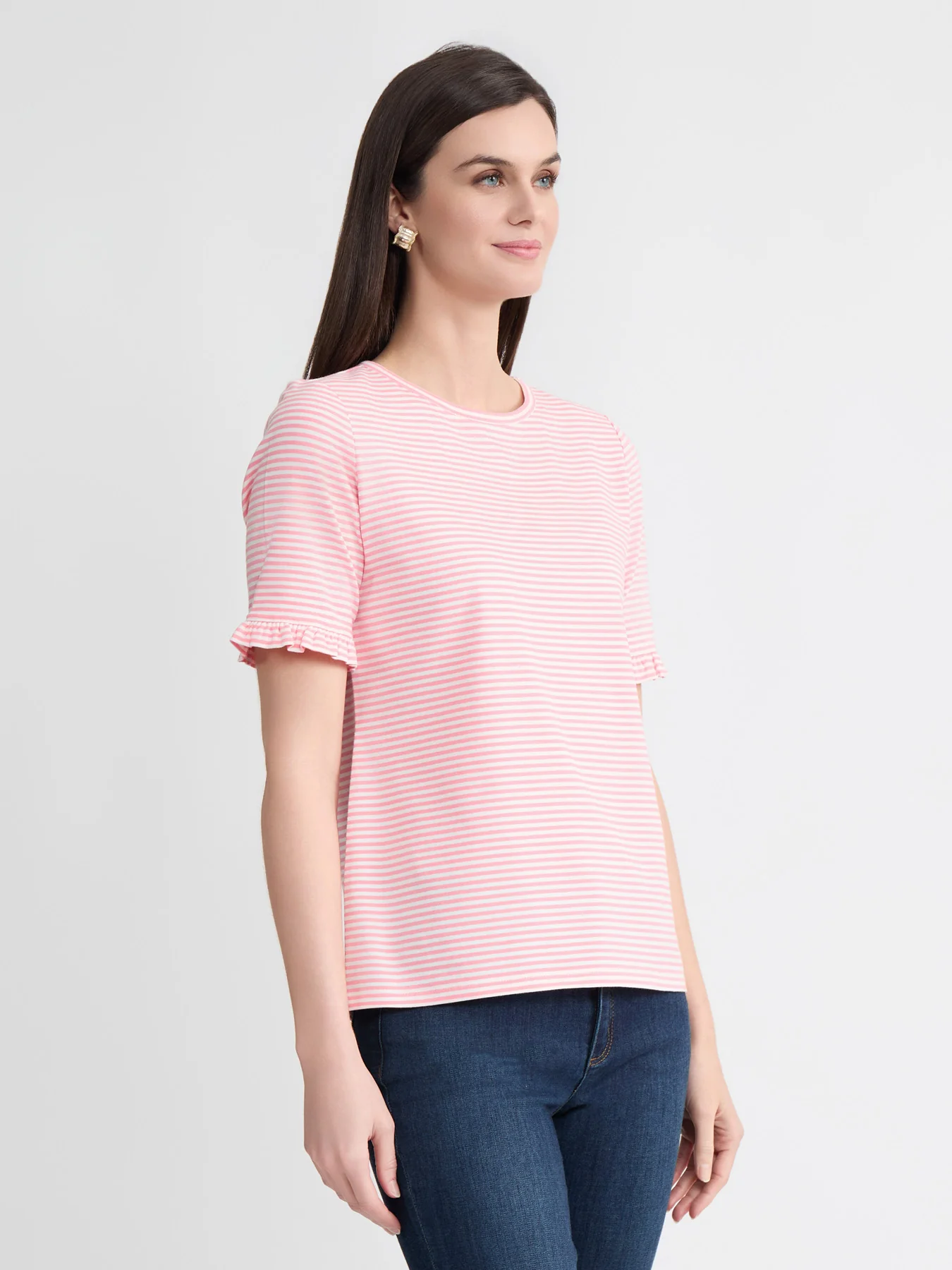 Elbow Ruffle Sleeve Top - Image 2