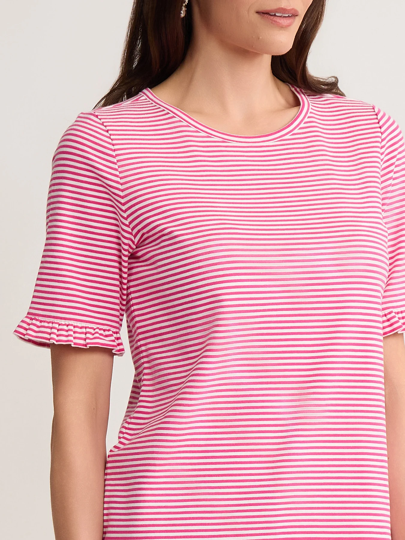 Petite Elbow Ruffle Sleeve Top - Image 3