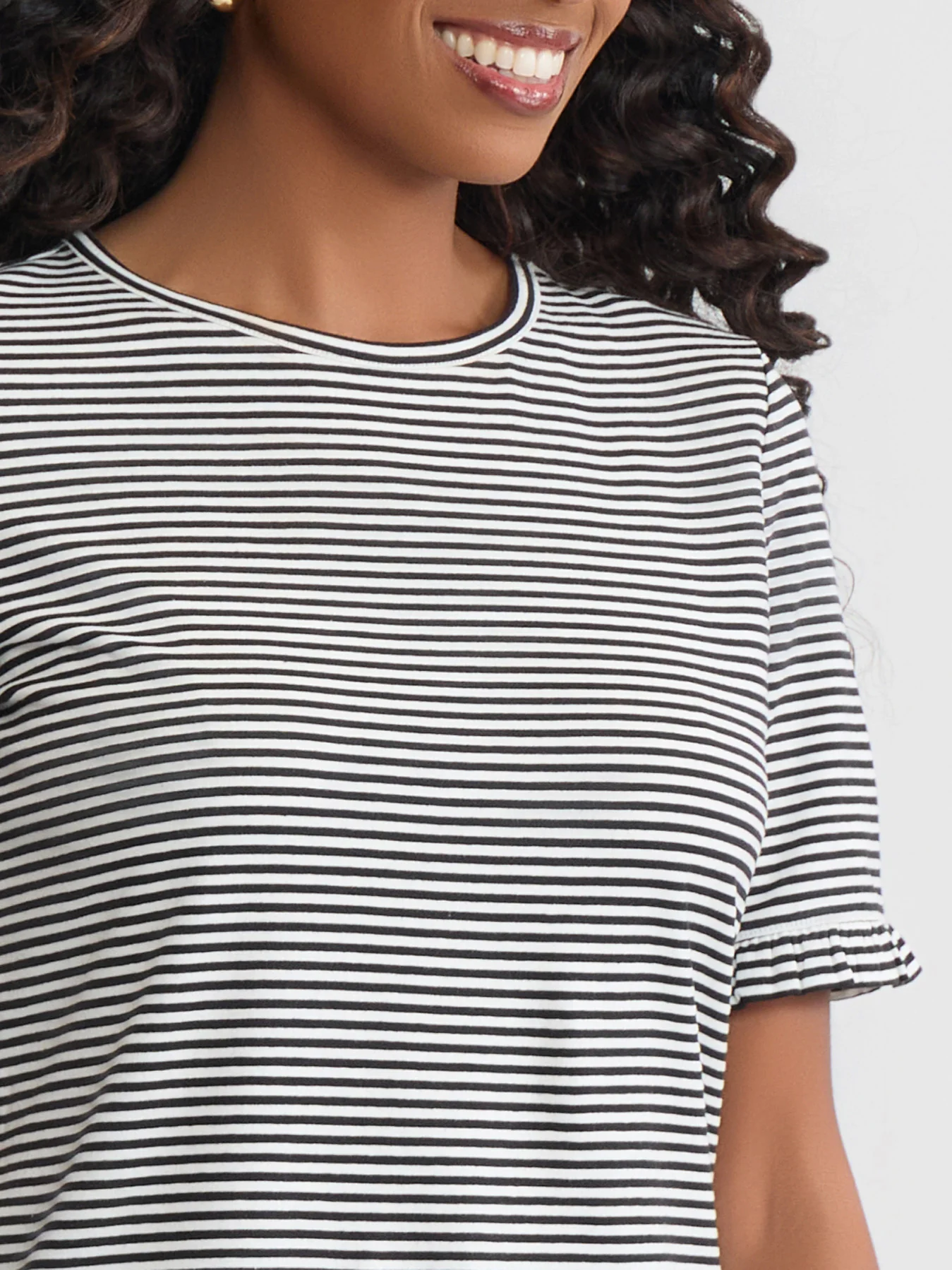 Elbow Ruffle Sleeve Top - Image 3
