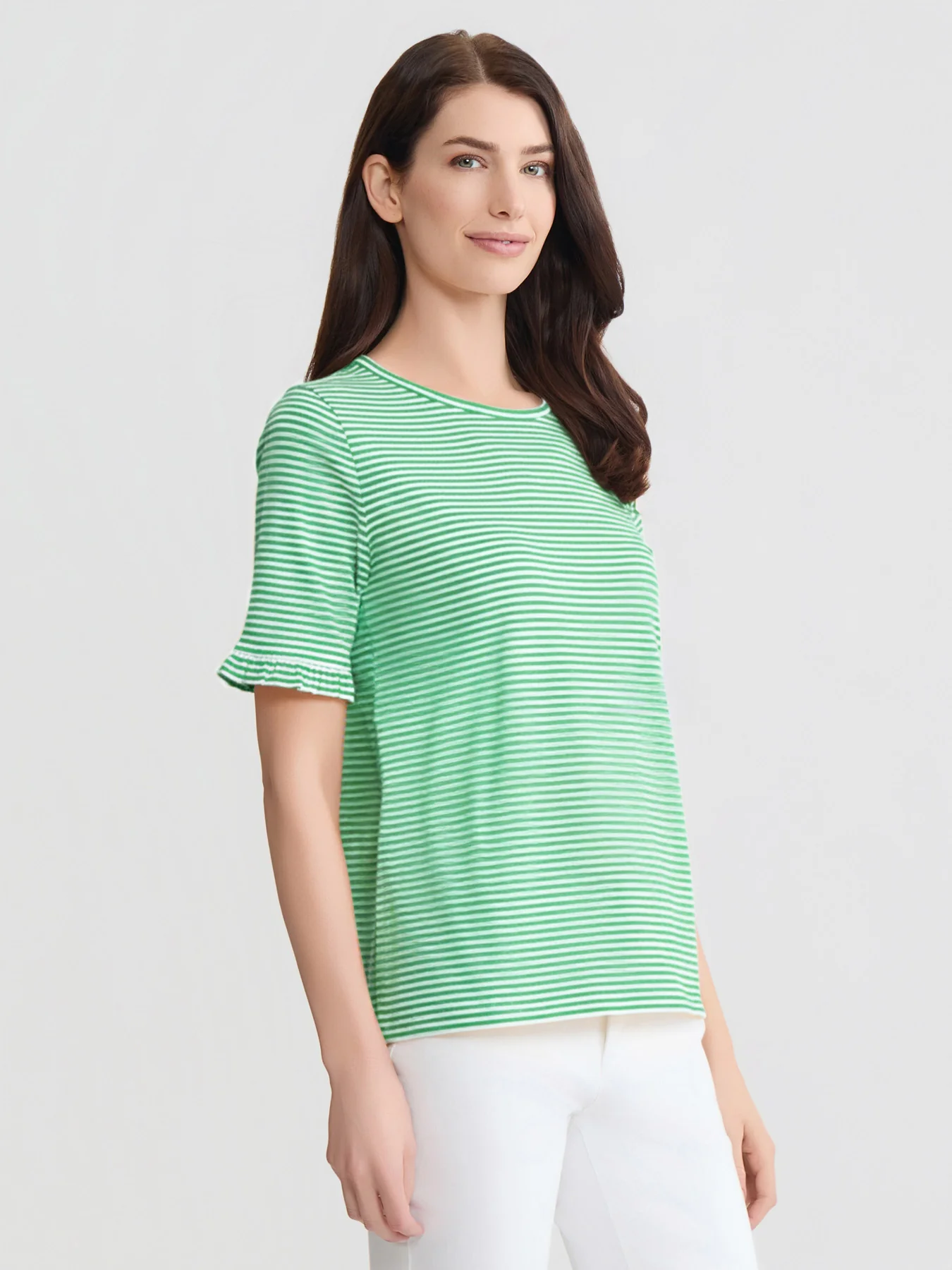 Elbow Ruffle Sleeve Top - Image 2