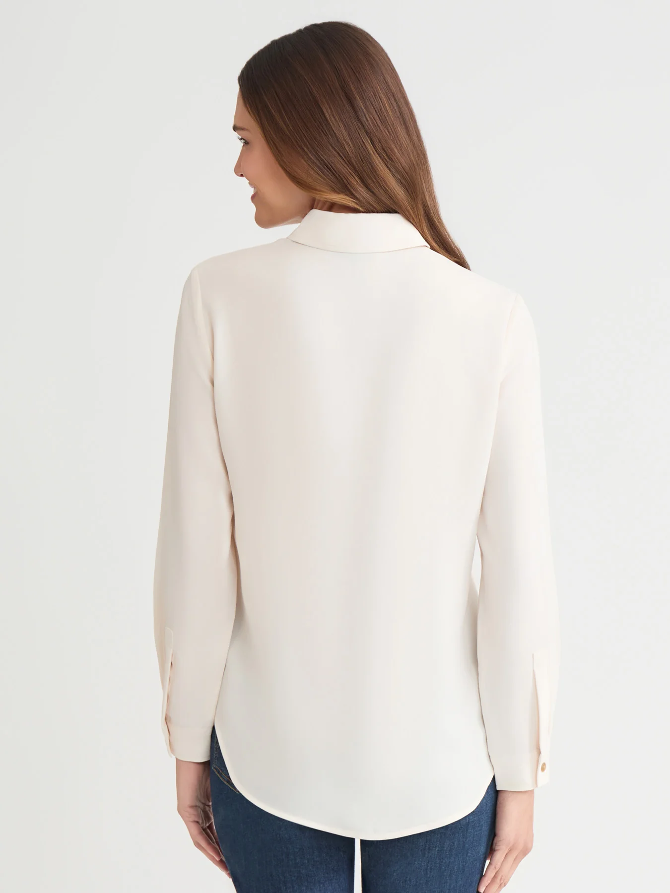 Embroidered Button-Front Shirt, Lyocell - Image 4