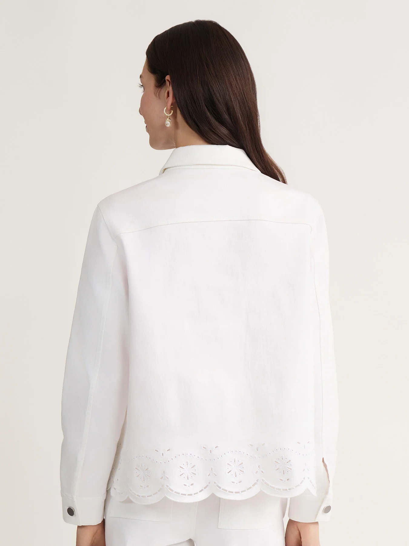 Embroidered Denim Shirt Jacket - Image 4