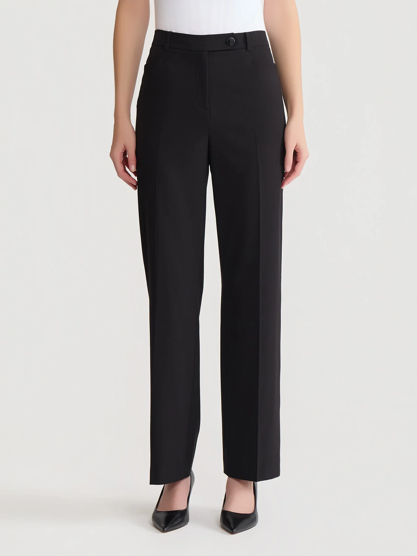 Extended Tab Straight Leg Pant, Polished Bi-Stretch
