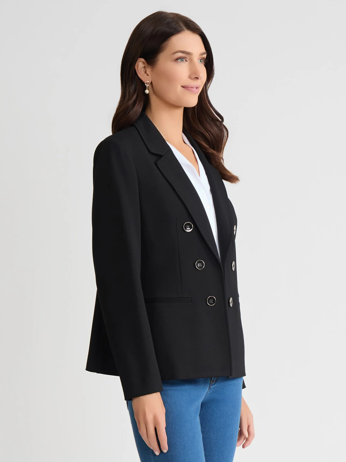 Faux Double Breasted Jacket, Modern Compression - Image 3