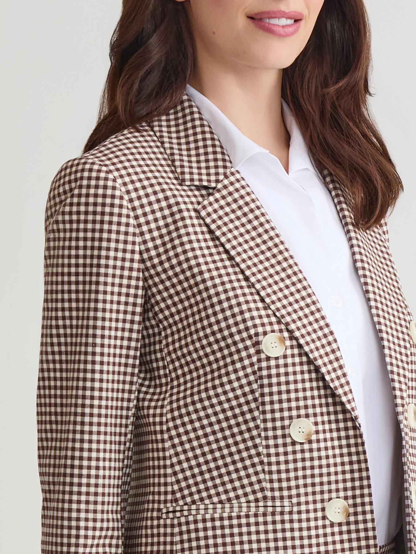 Faux Double Breasted Jacket, Stretch Tweed - Image 3