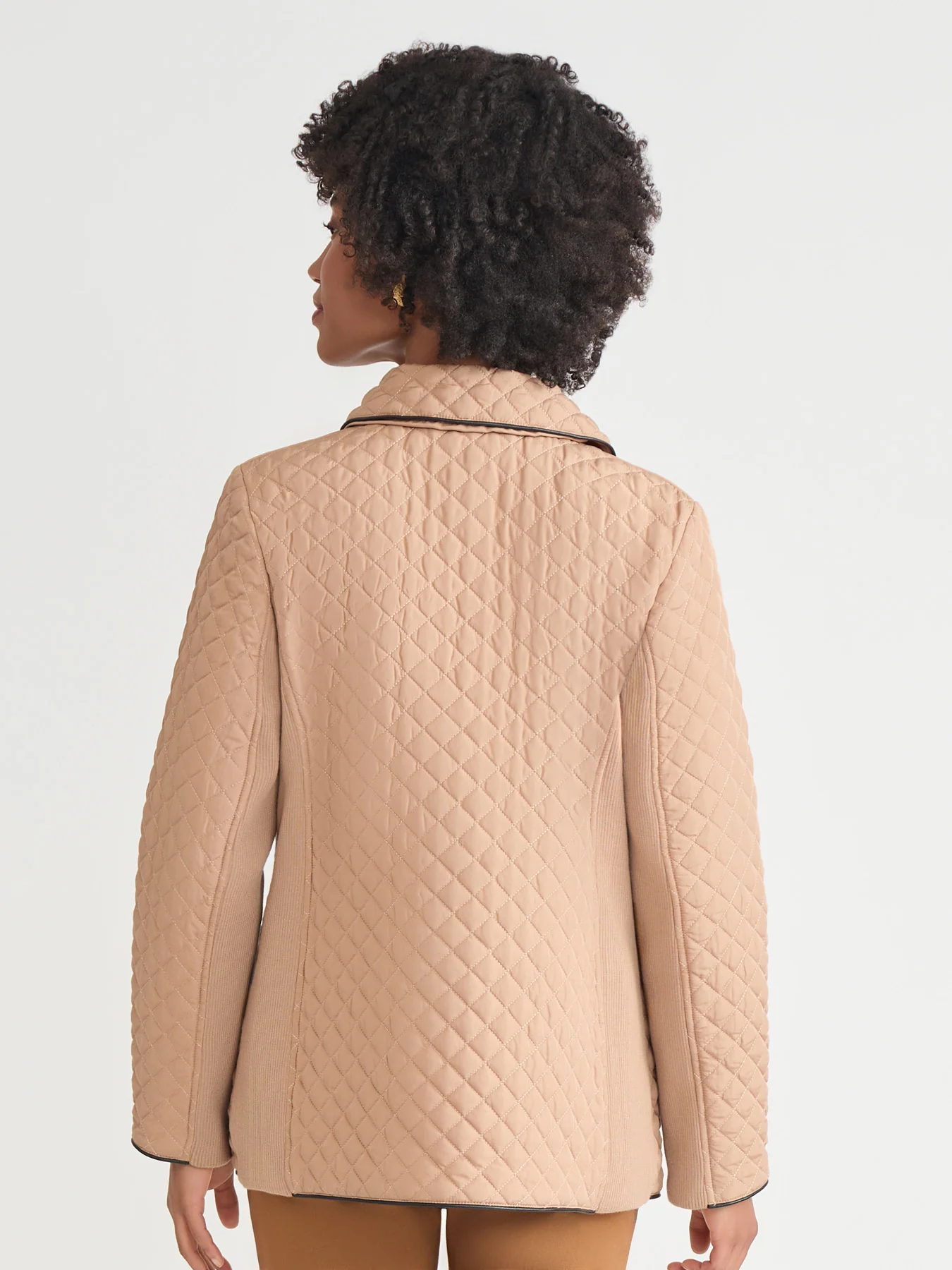 Plus Five-Button Quilted Jacket - Image 4
