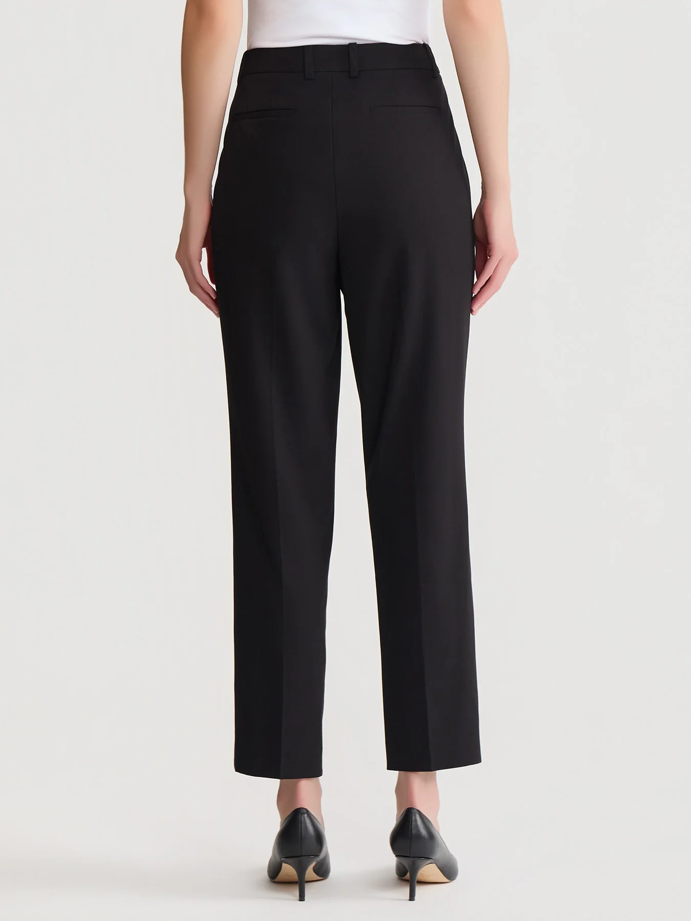Fly Front Slim Leg Ankle Pant, Polished Bi-Stretch - Image 3