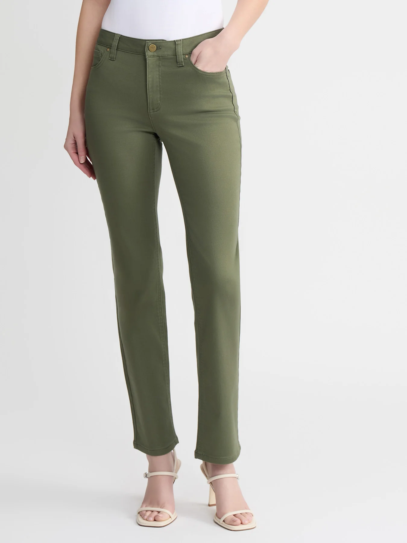 Lexington Straight Leg Jeans, Fatigue Green