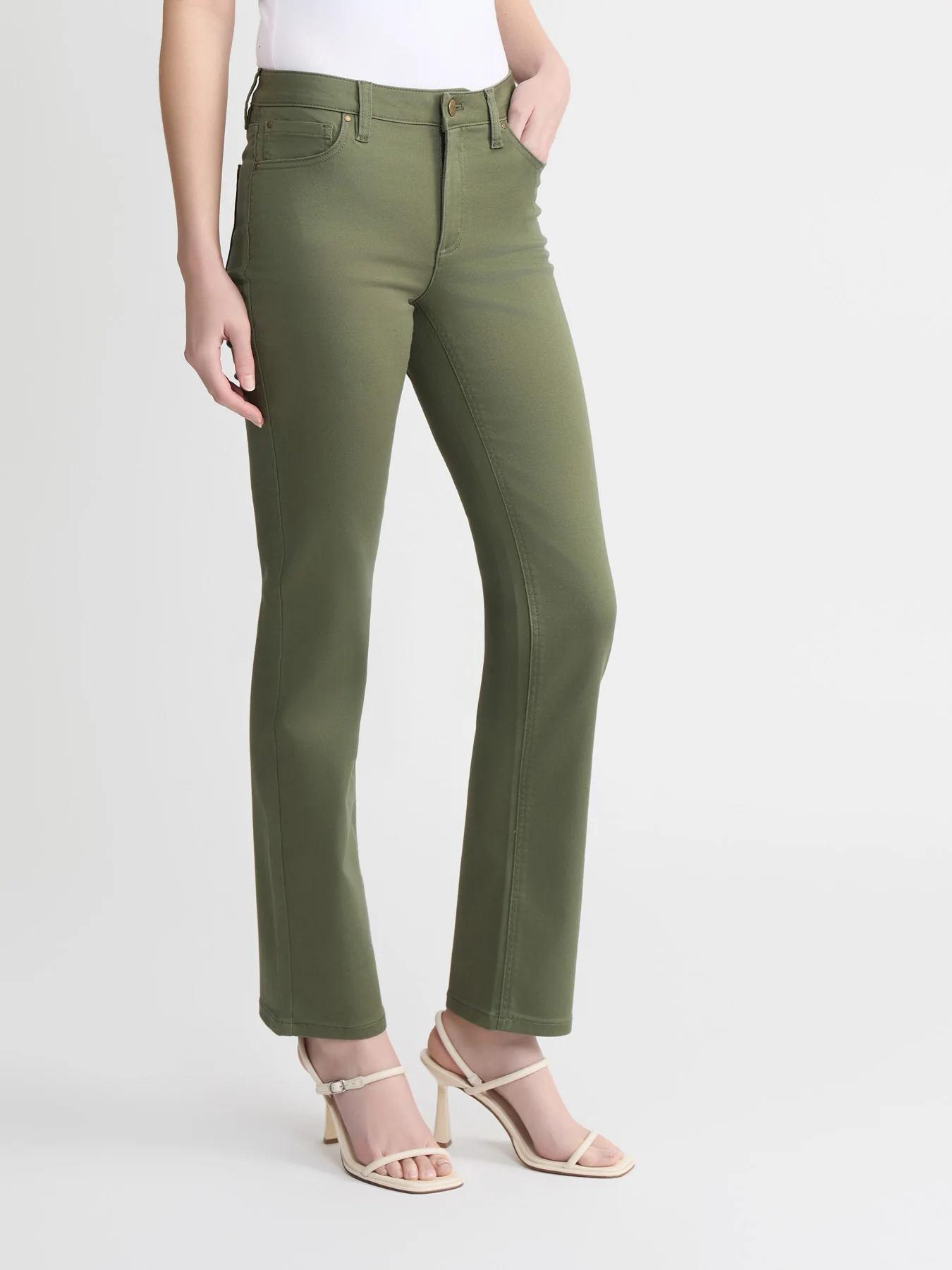 Lexington Straight Leg Jeans, Fatigue Green - Image 2