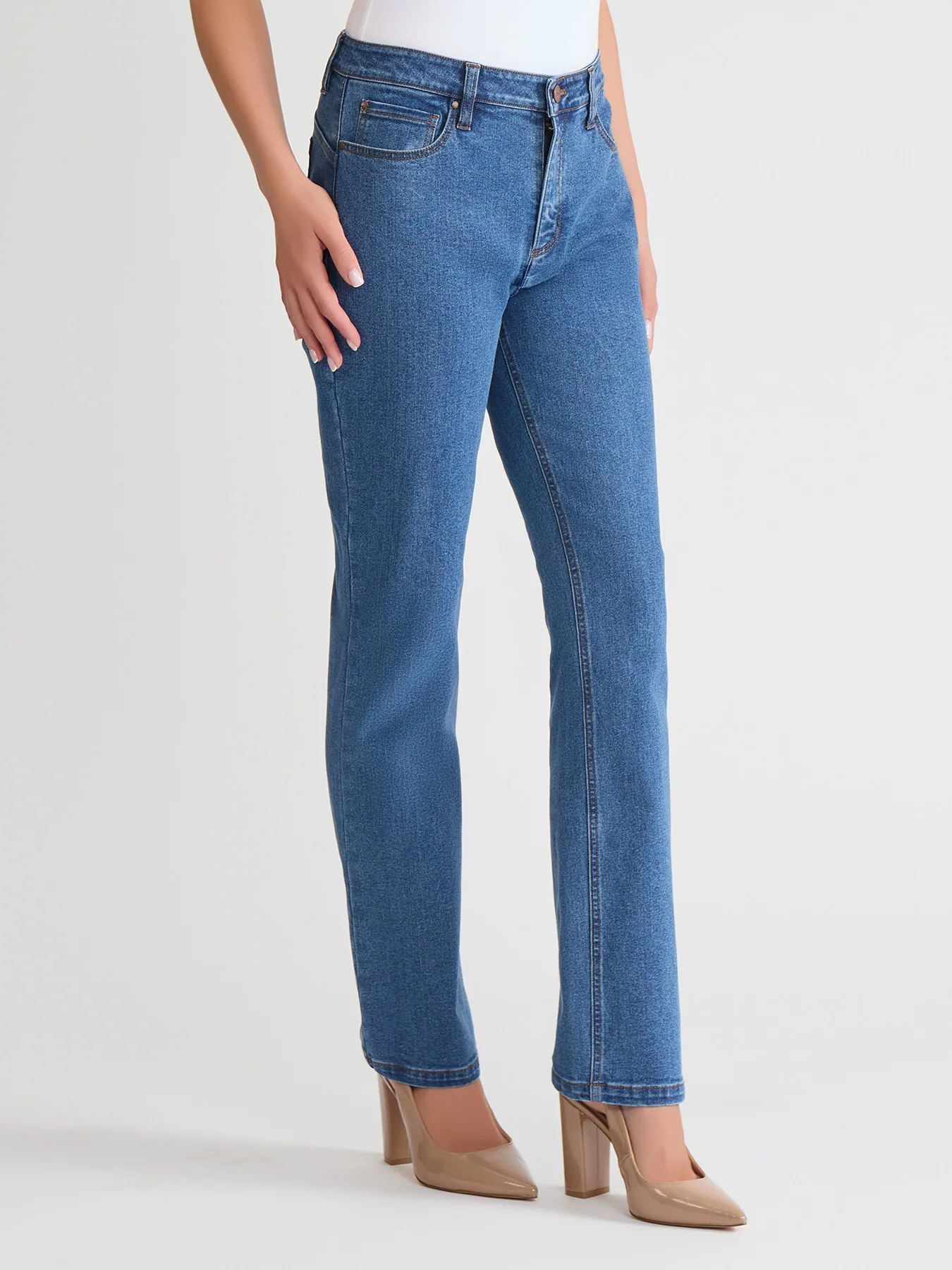 Lexington Straight Leg Jeans, Oasis Wash - Image 2