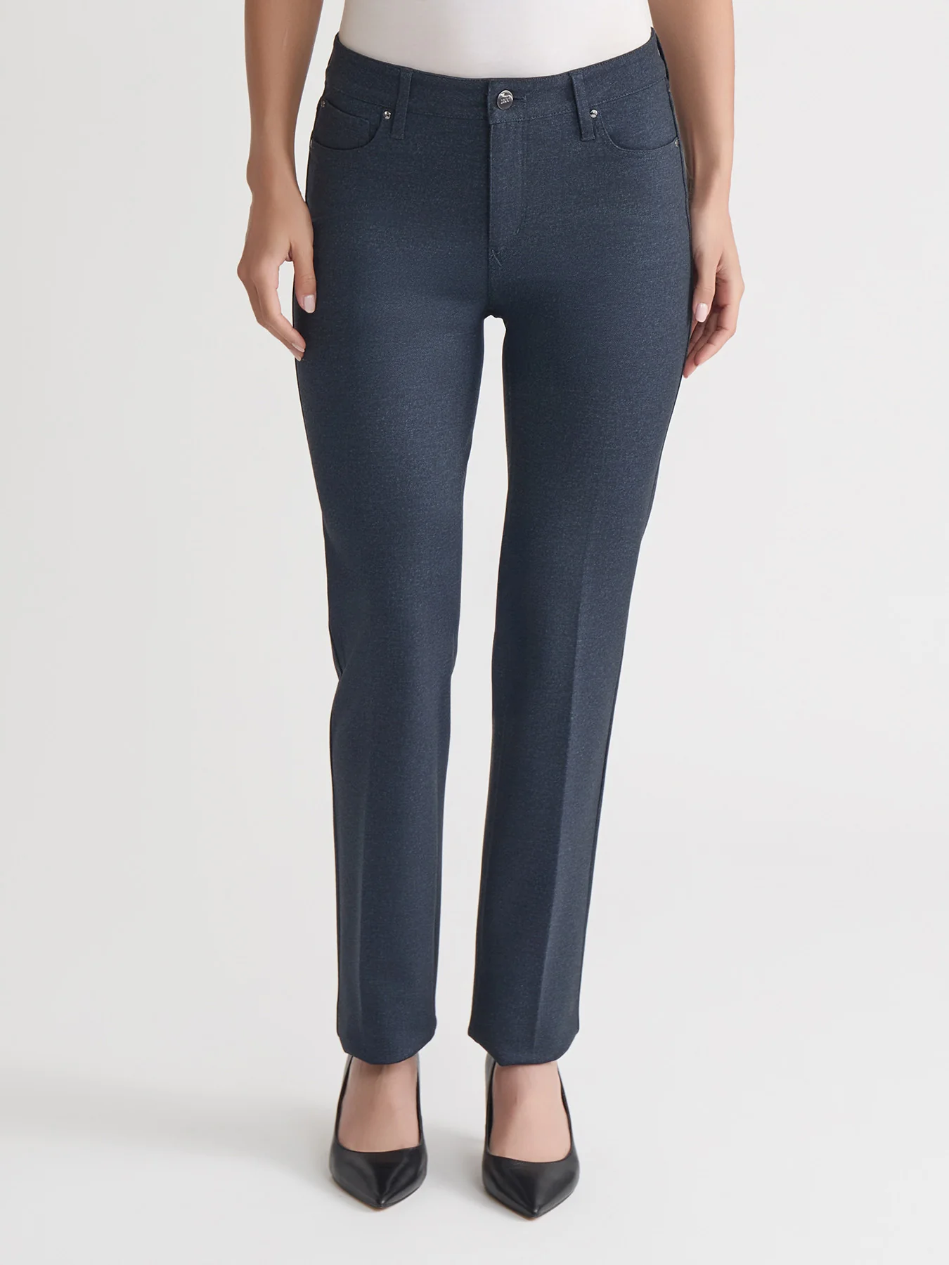 Petite Lexington Straight Pant, Denim Compression