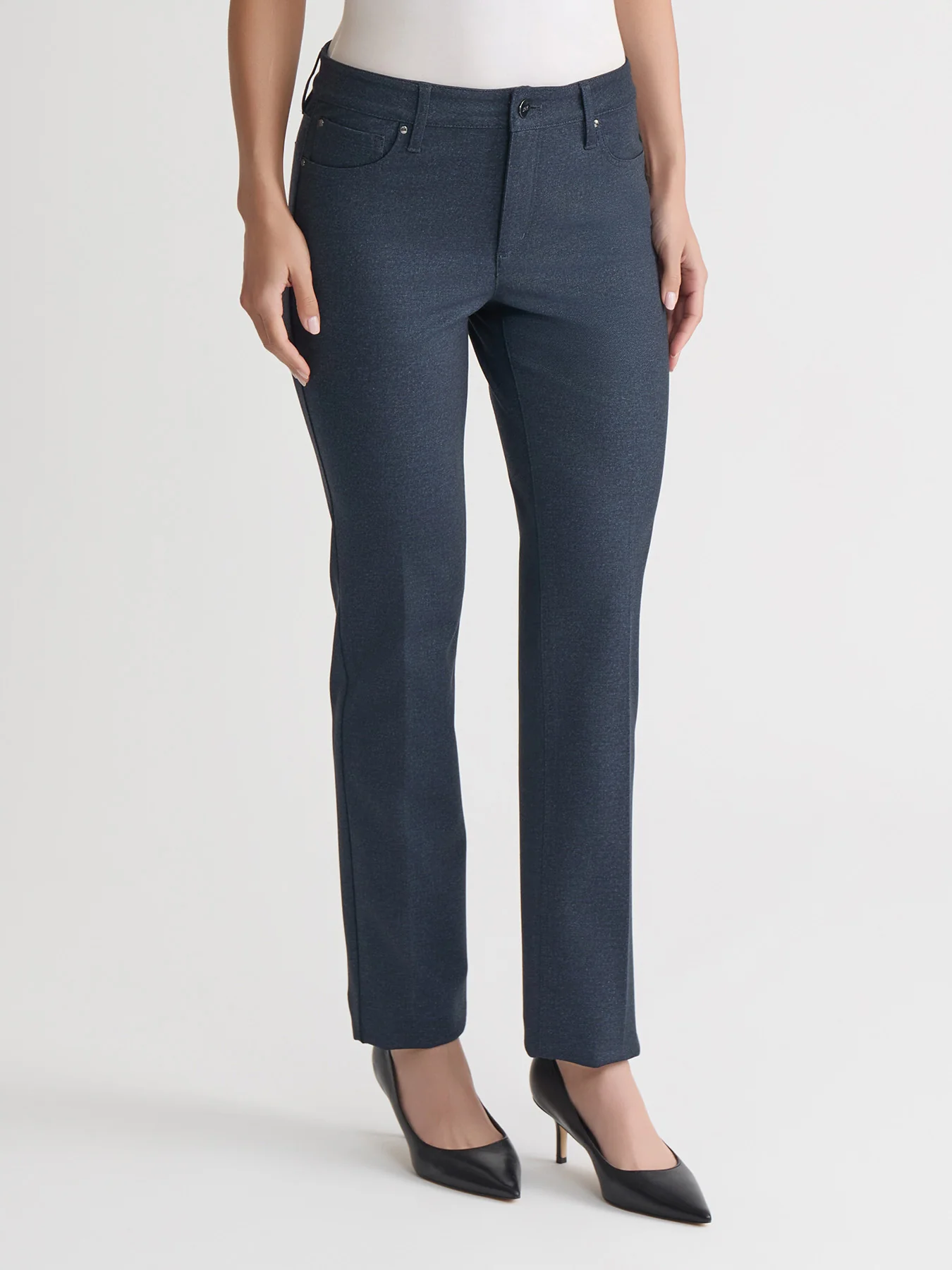 Petite Lexington Straight Pant, Denim Compression - Image 2