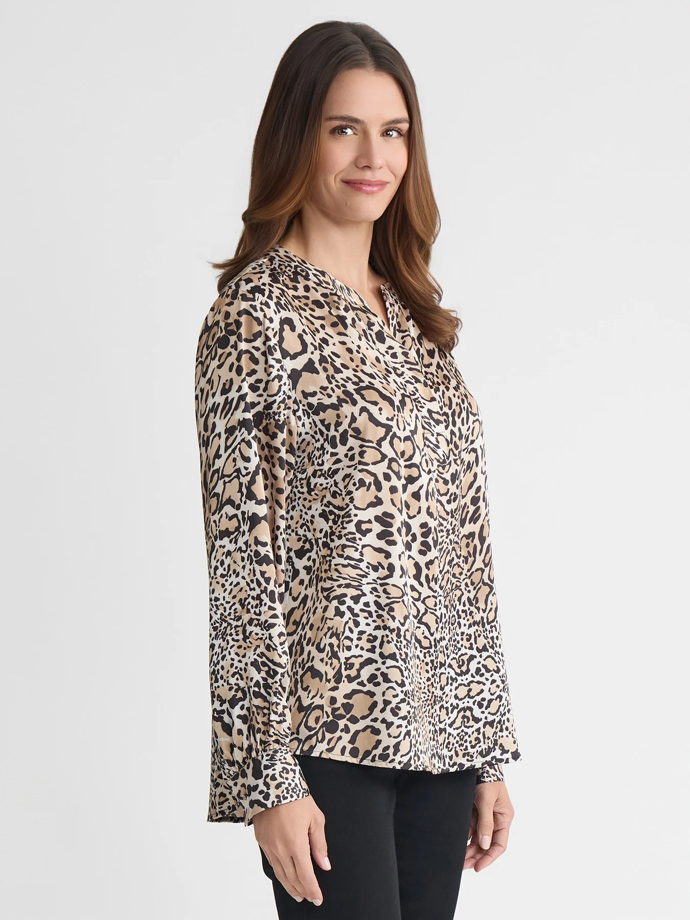 Long Sleeve Popover, Flat Satin - Image 2