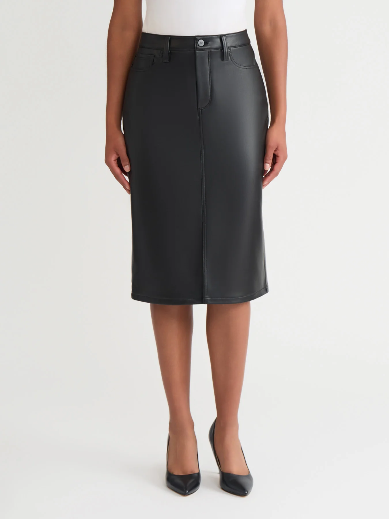 Midi Skirt, Vegan Leather
