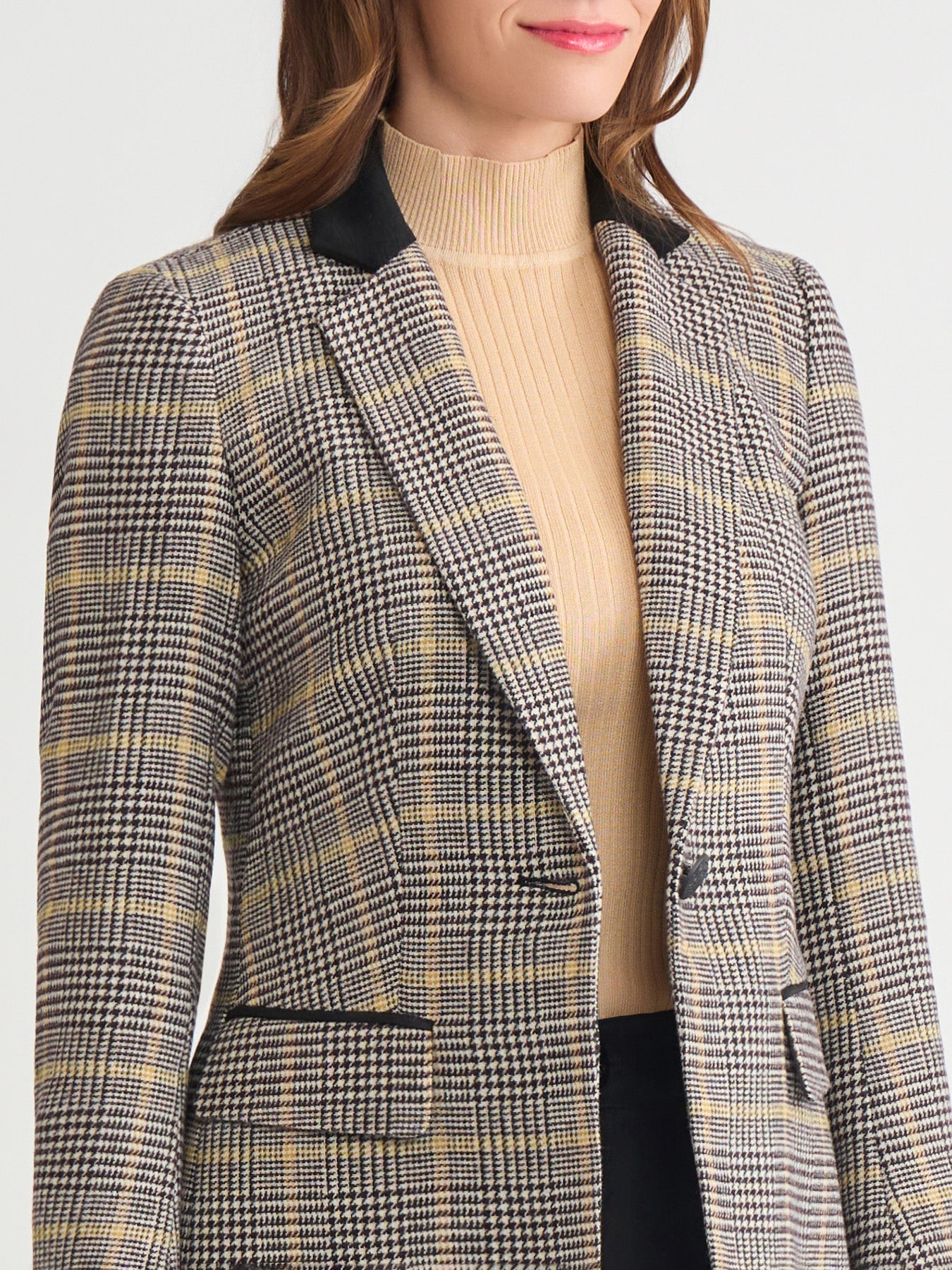 One Button Elbow Patch Blazer - Image 4