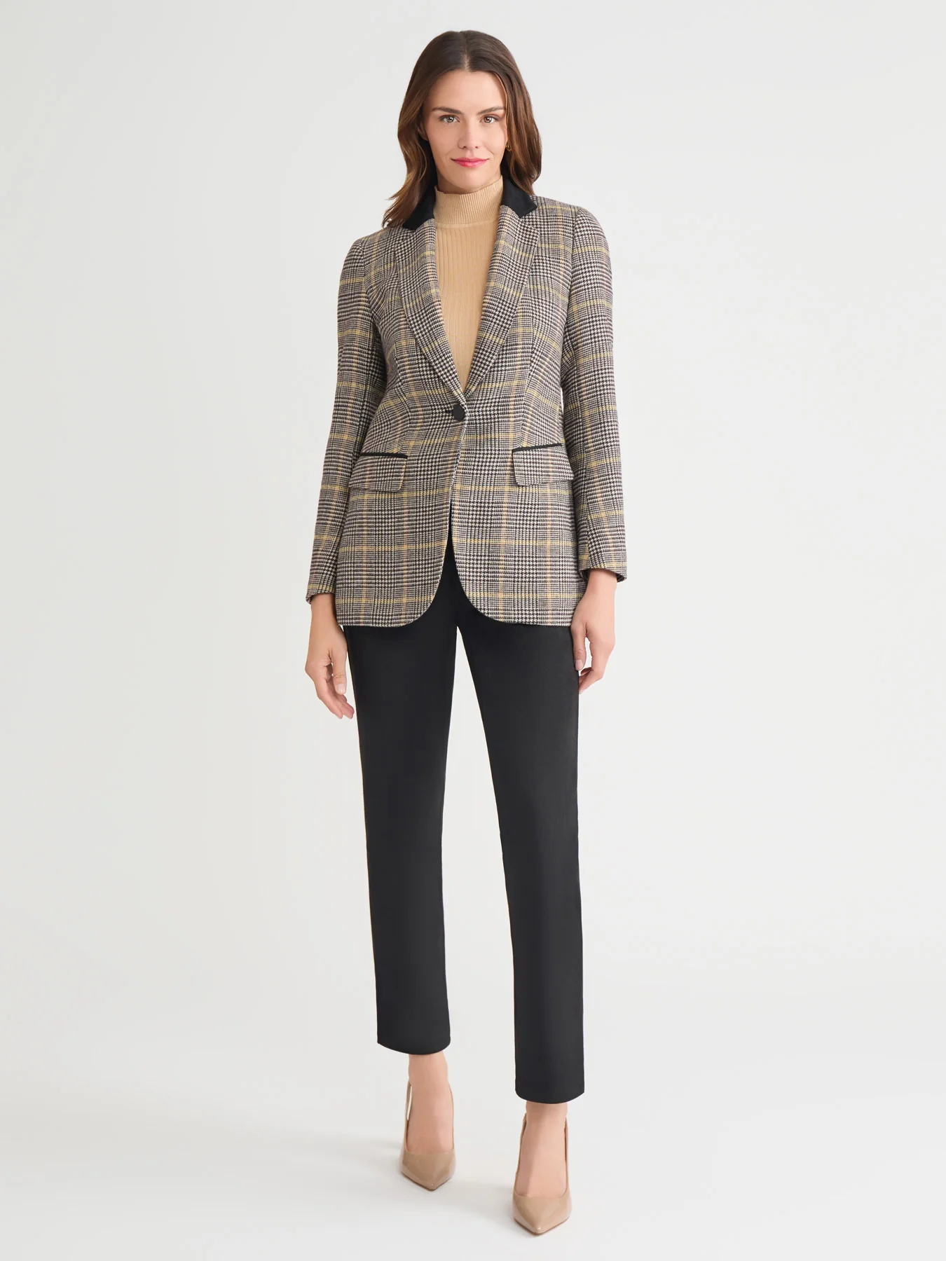 One Button Elbow Patch Blazer - Image 6