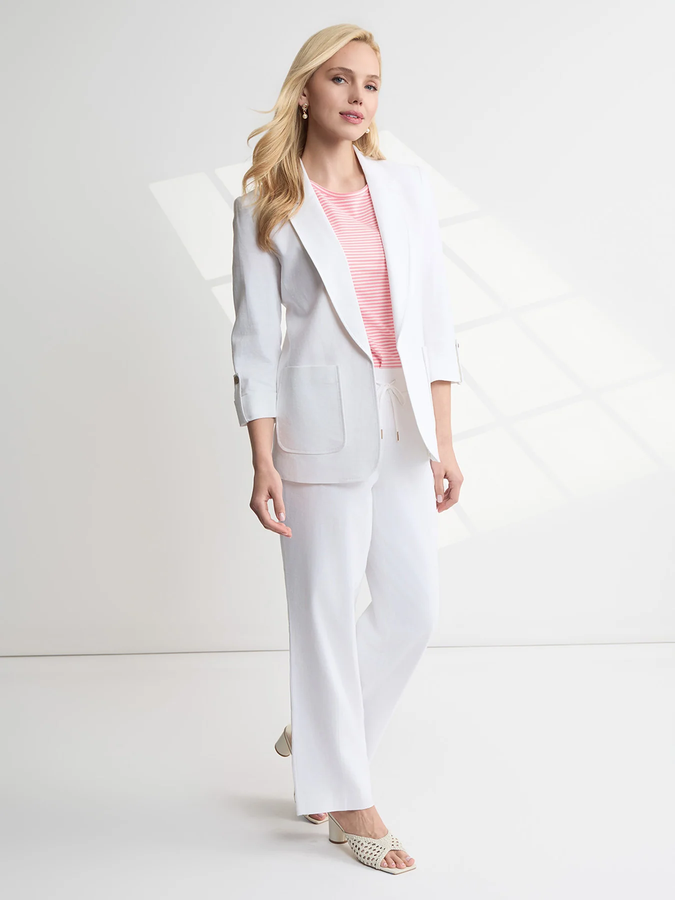 Plus Patch Pocket Jacket, Linen - Image 6