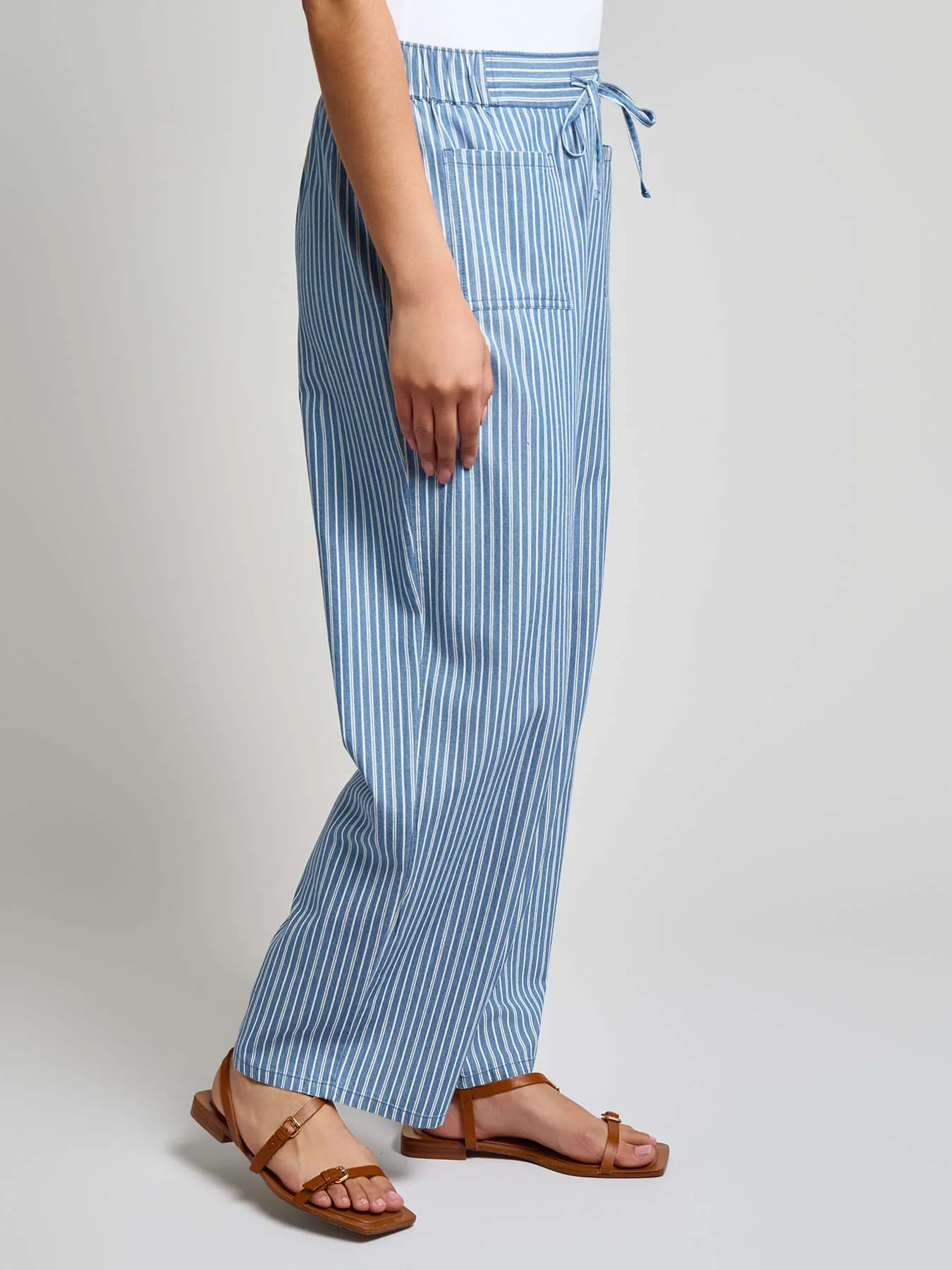 Petite Drawstring Patch Pocket Pull-On Pant - Image 2