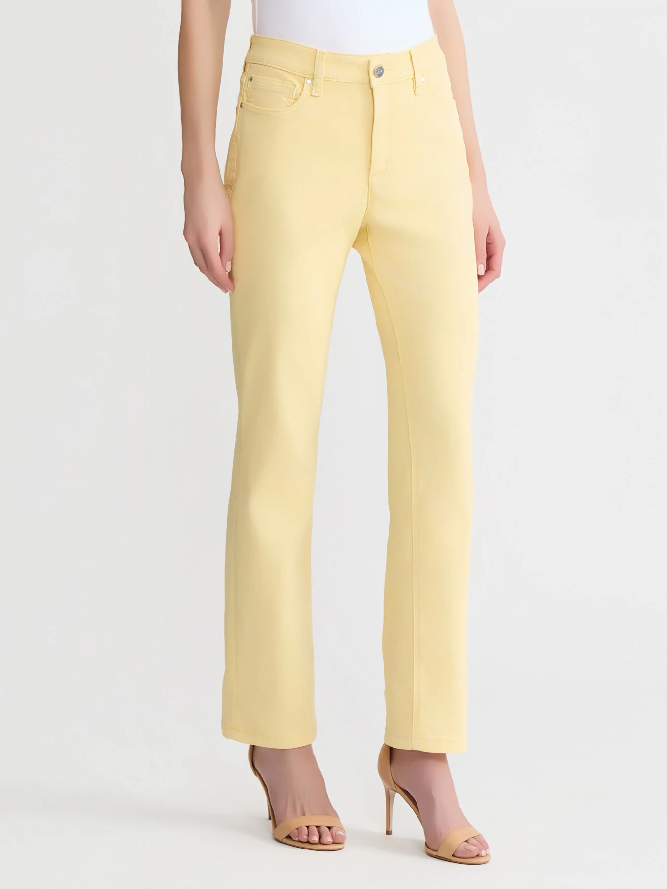 Lexington Straight Leg Jeans, Cornsilk - Image 2