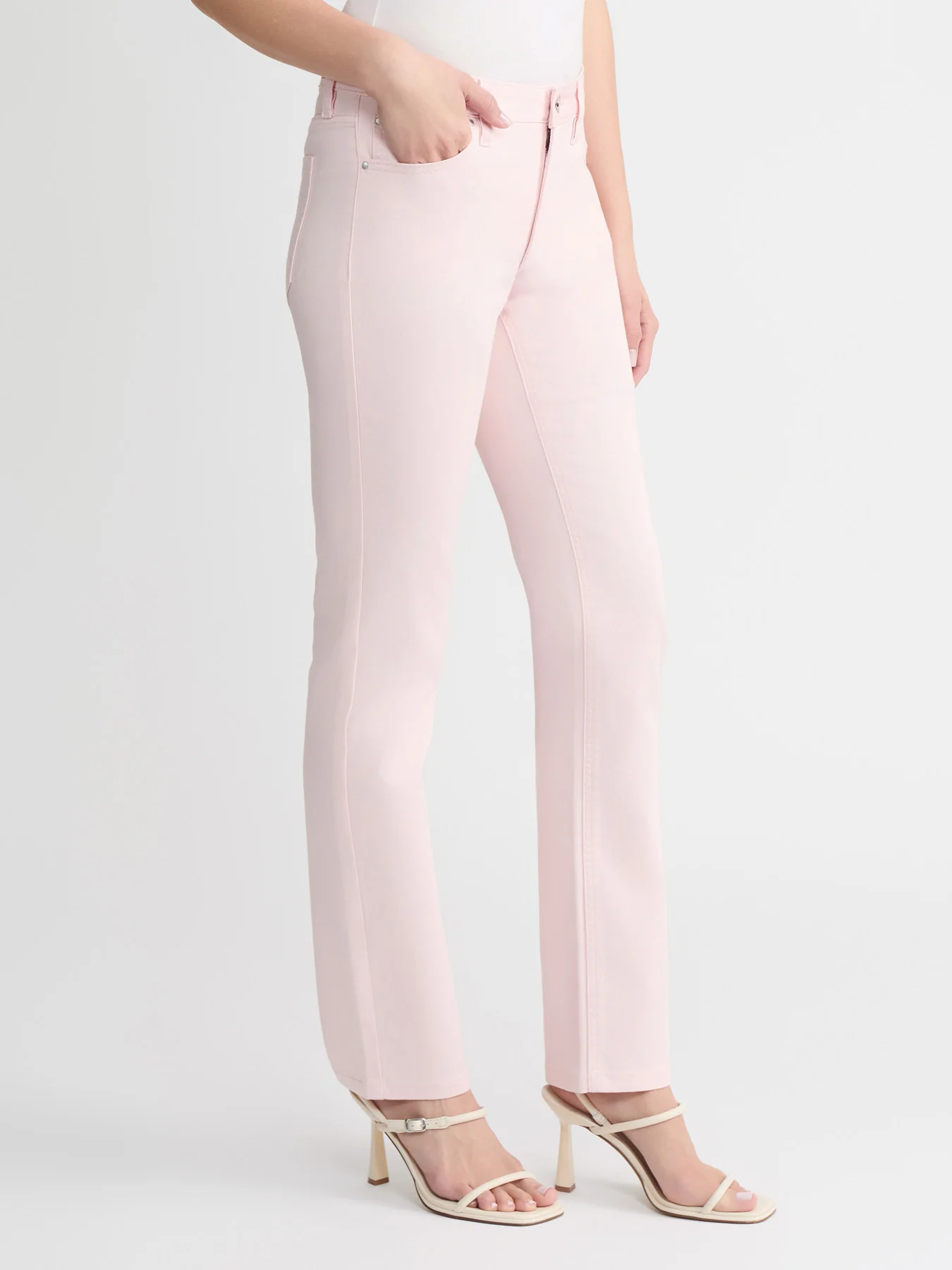 Petite Lexington Straight Leg Jeans, Petal Pink - Image 2