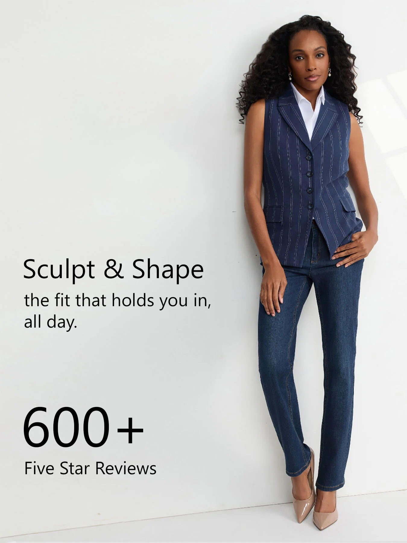 Petite Lexington Straight Leg Jeans, Westpoint Wash - Image 3