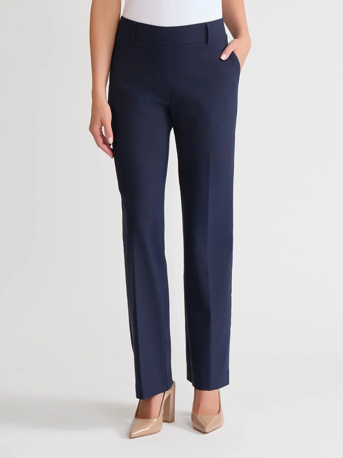 Petite Pull-On Slash Pocket Trouser, Stretch Twill