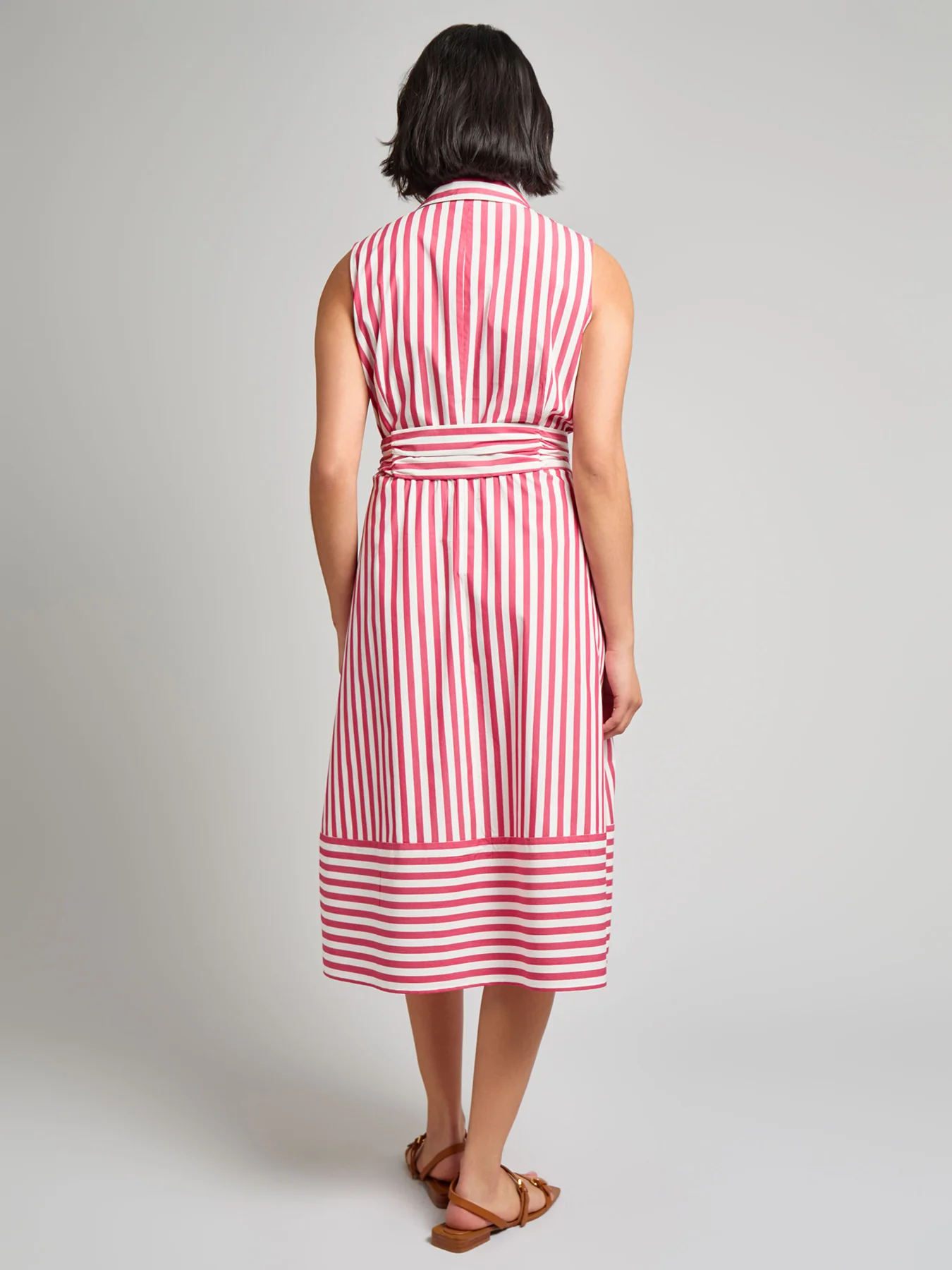 Petite Shannon Sleeveless Midi Shirt Dress, Stretch Cotton Blend - Image 4