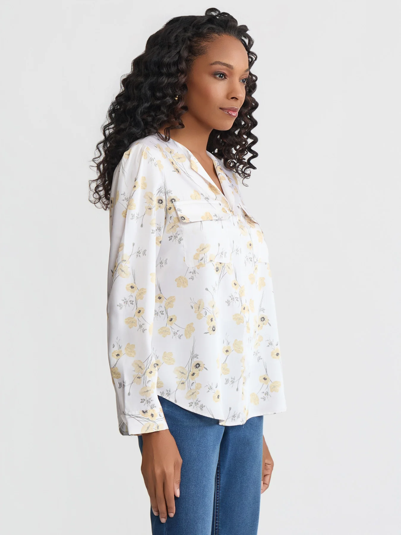 Petite Simplified Utility Blouse - Image 2