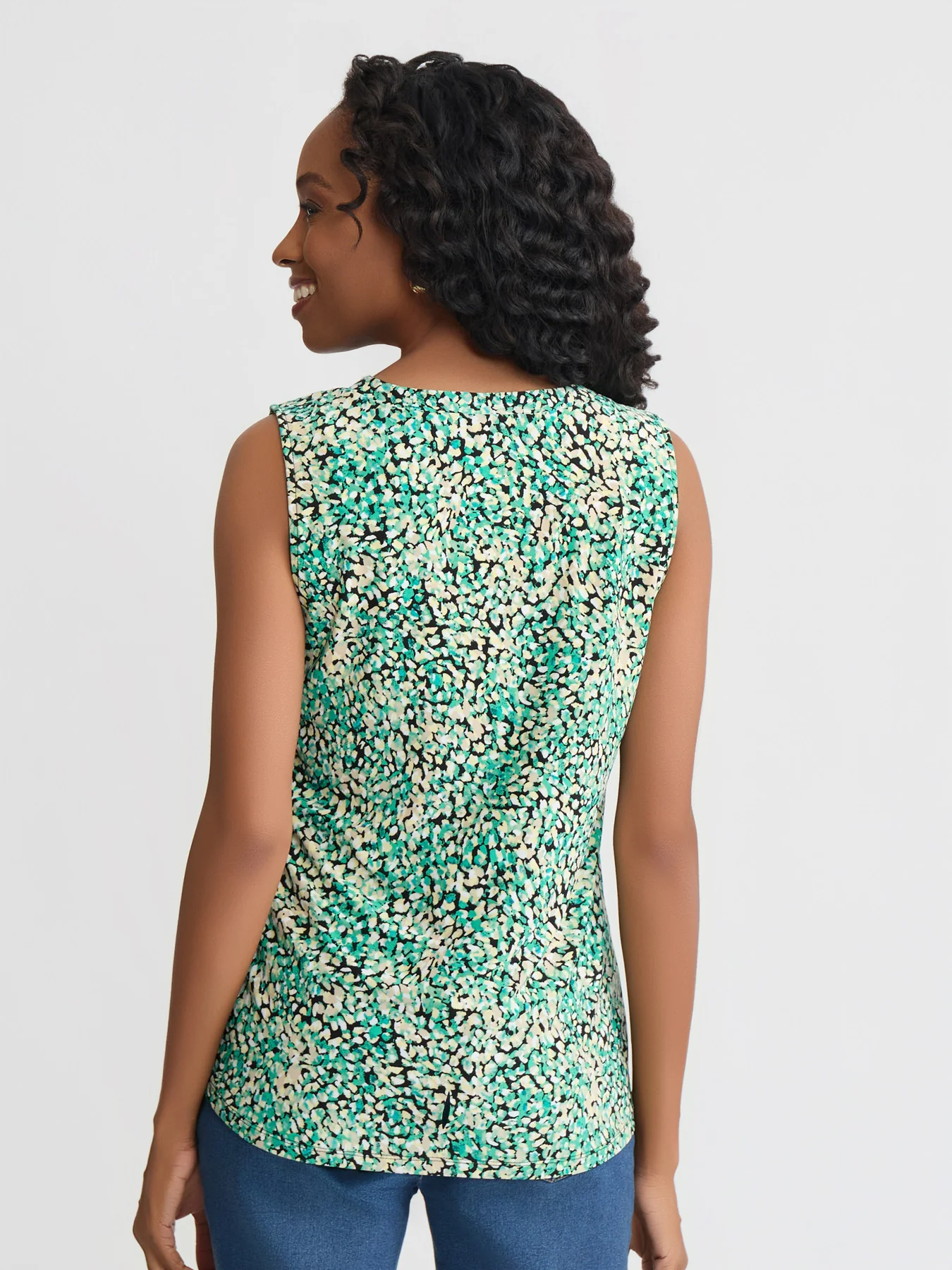 Pleated Front V-Neck Top - Image 4