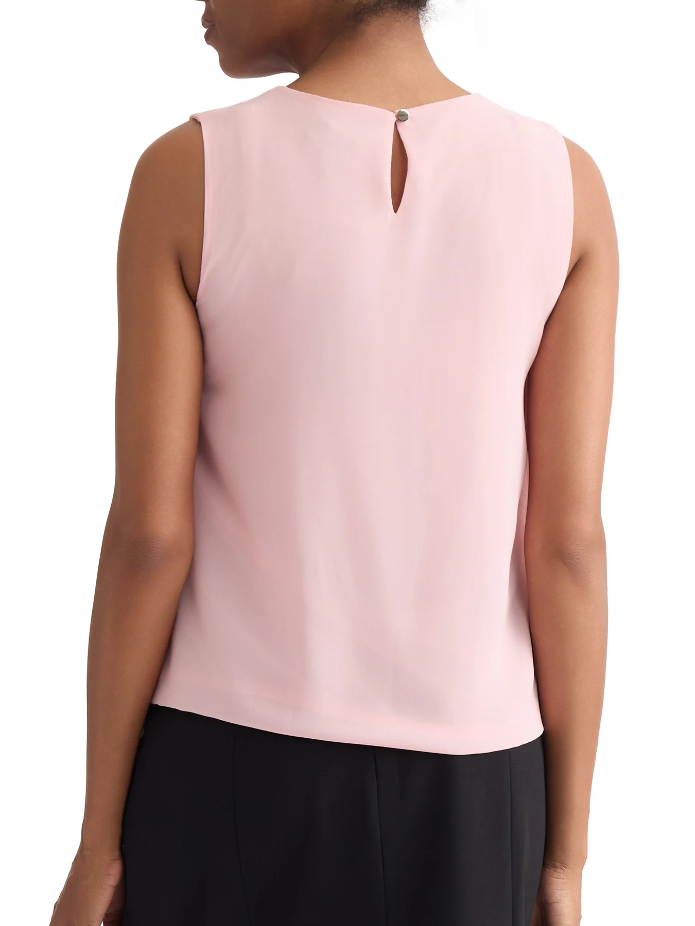 Pleated Sleeveless Blouse, Chiffon - Image 4