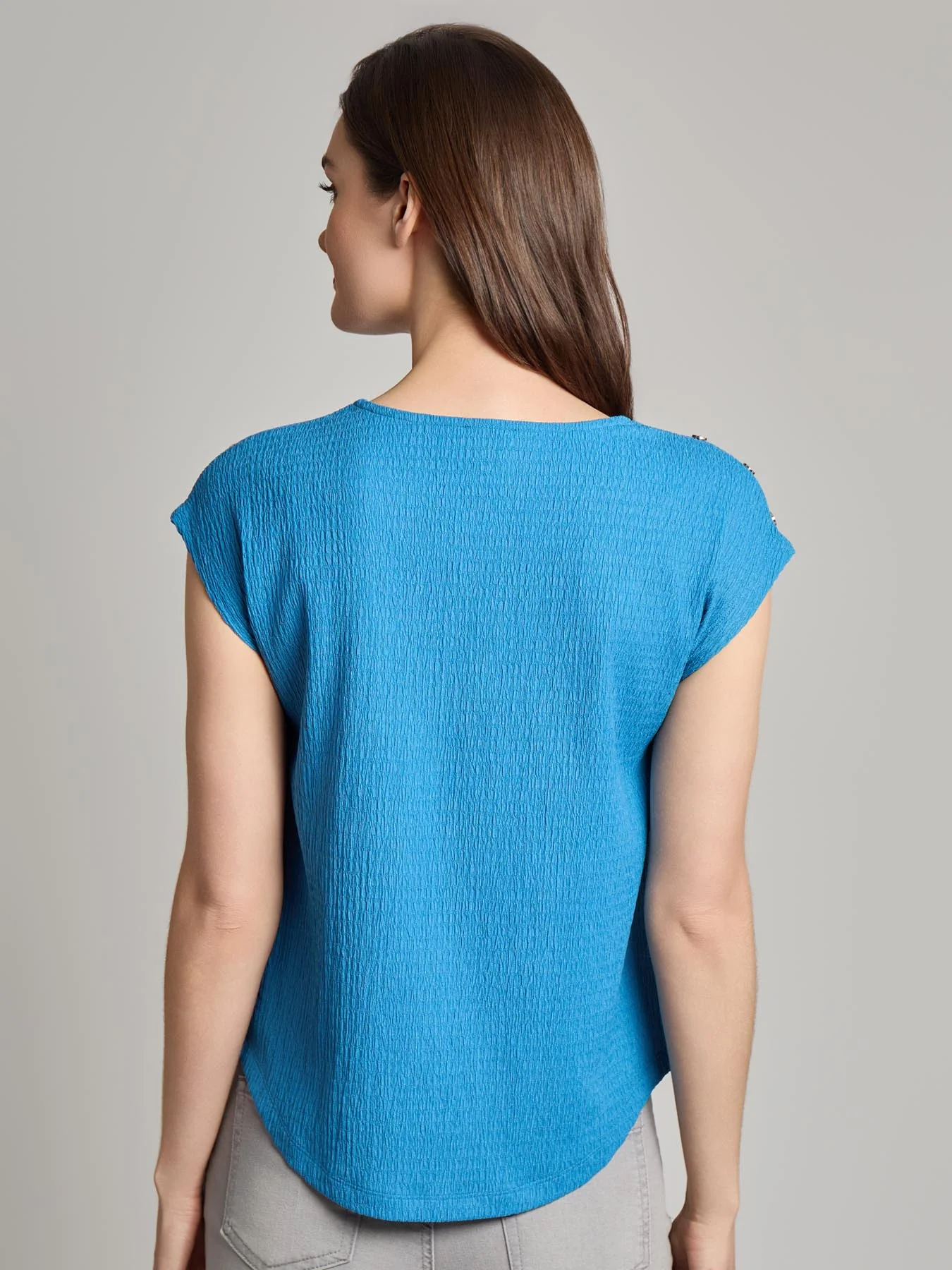 Drop Shoulder Textured Top - Image 3