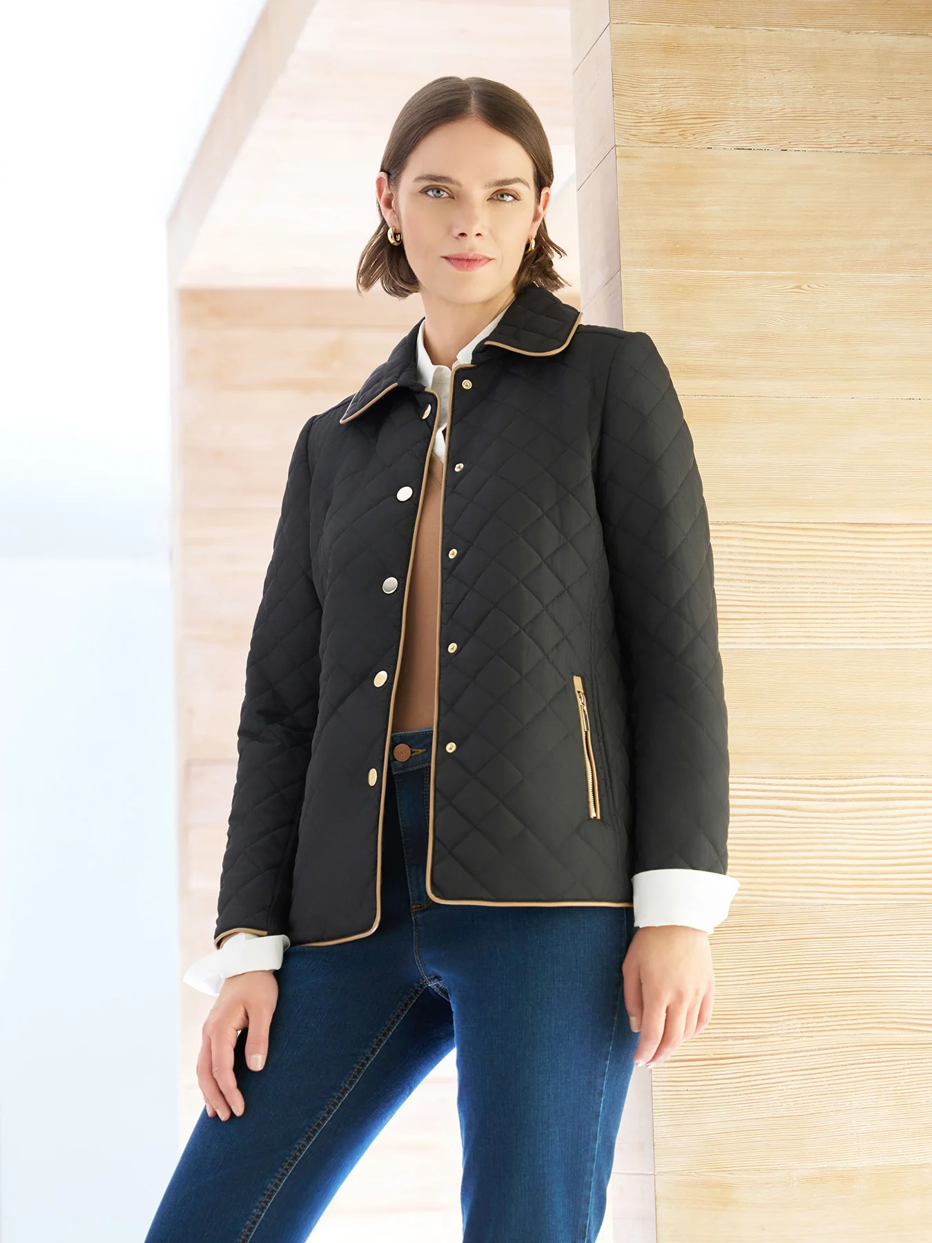 Five-Button Quilted Jacket - Image 2