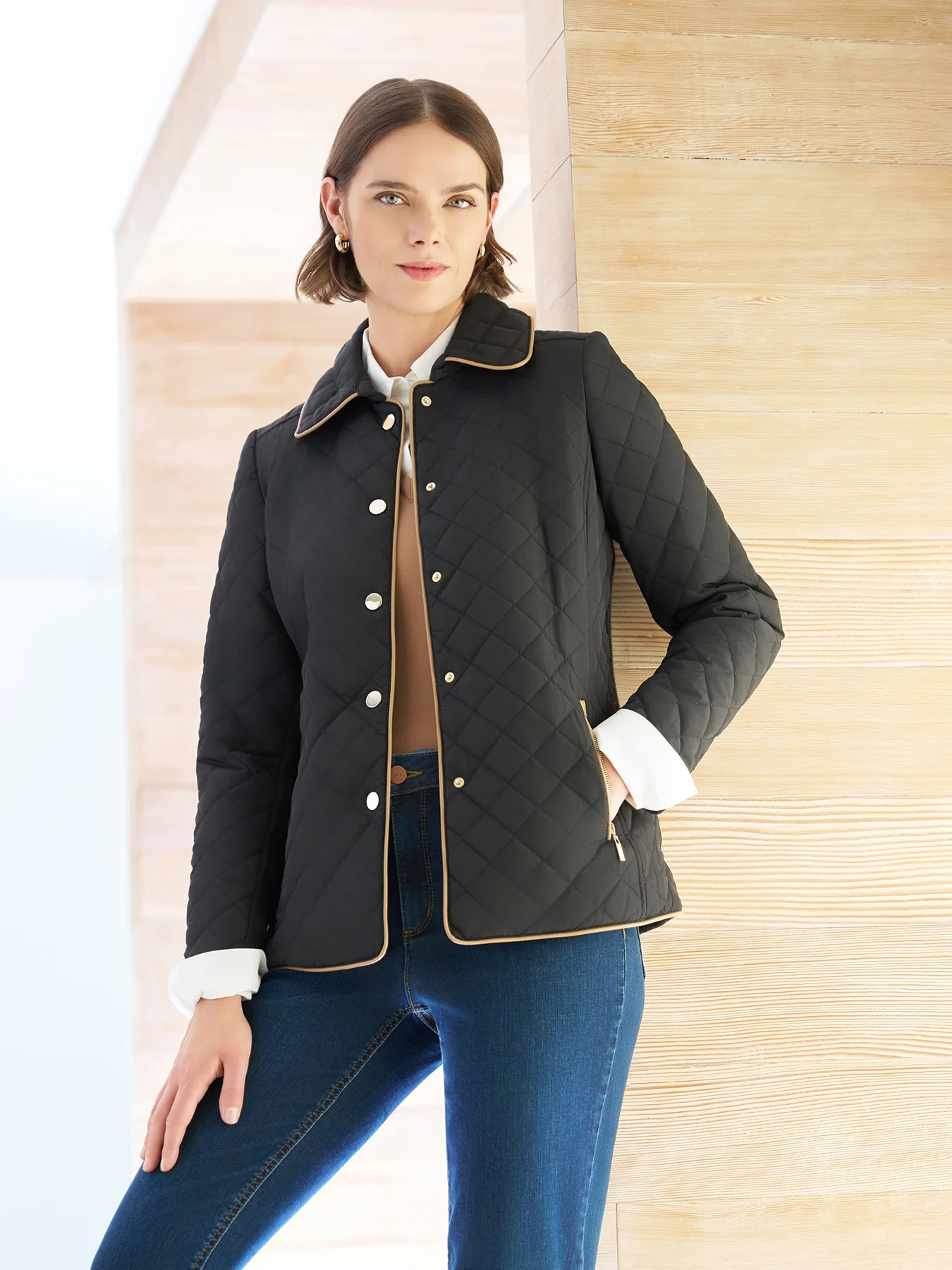 Five-Button Quilted Jacket - Image 7