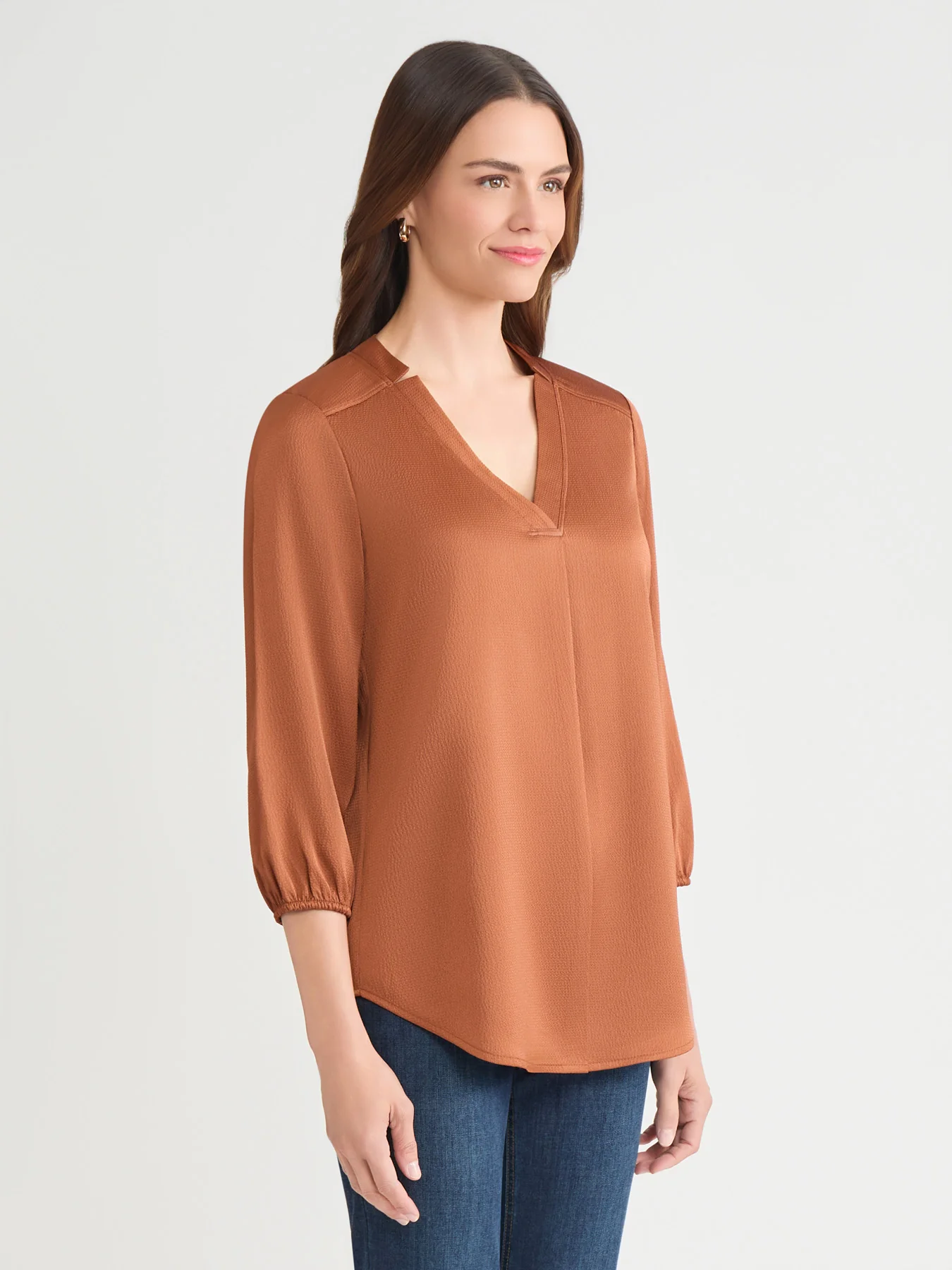 Plus Kelly Blouse, Hammered Satin - Image 2