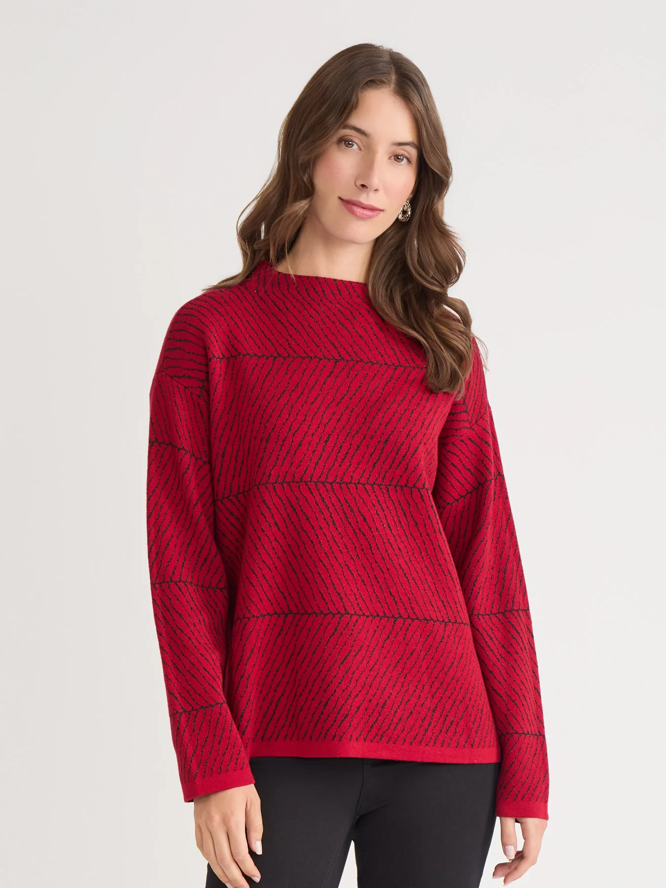 Plus Lurex Crew Neck Sweater