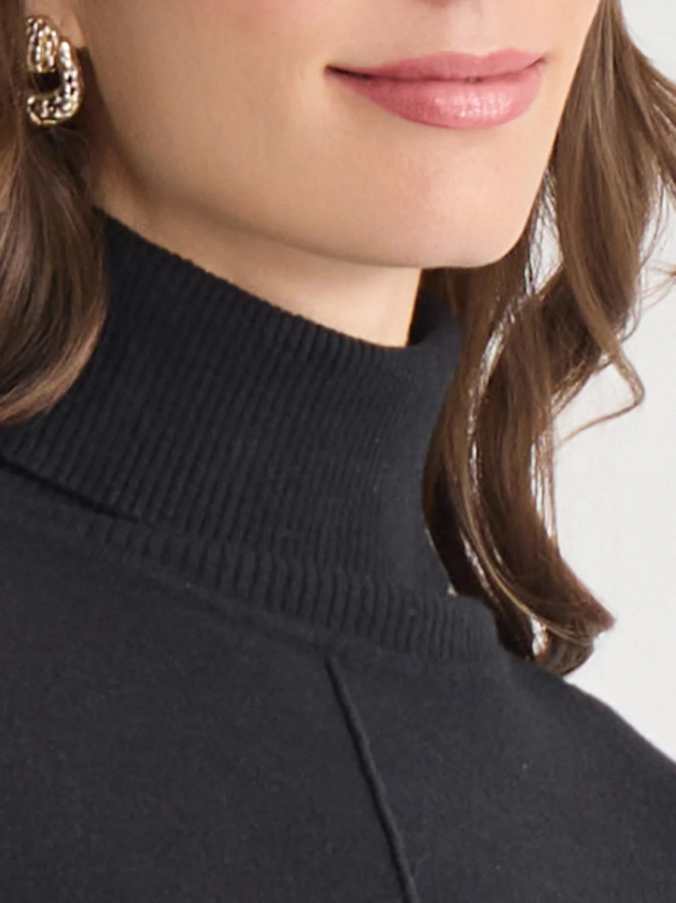 Plus Pin Tuck Mock Neck Tunic - Image 3