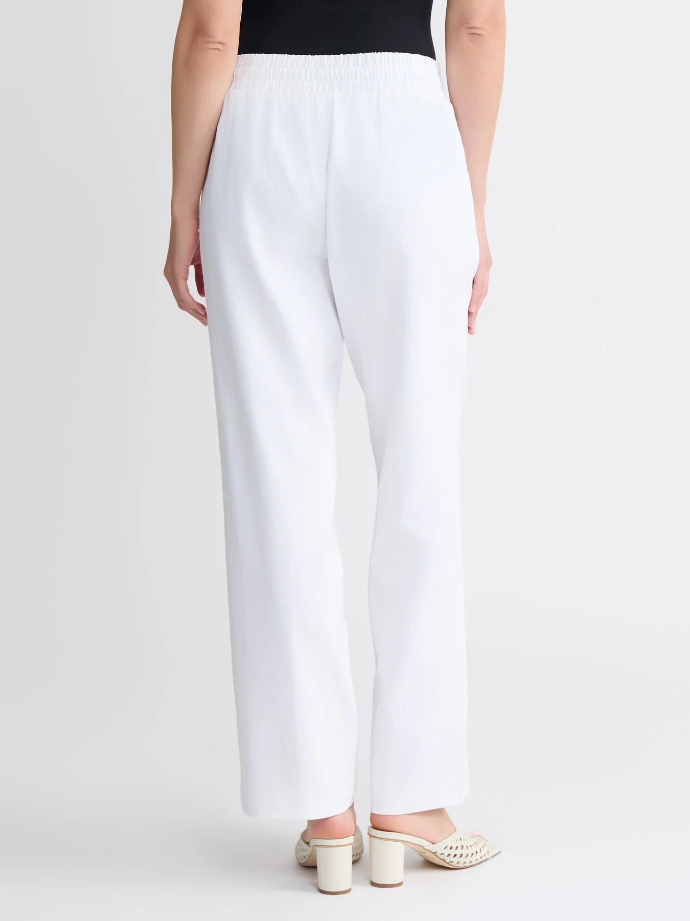 Plus Pull-On Drawstring Pant, Linen - Image 3