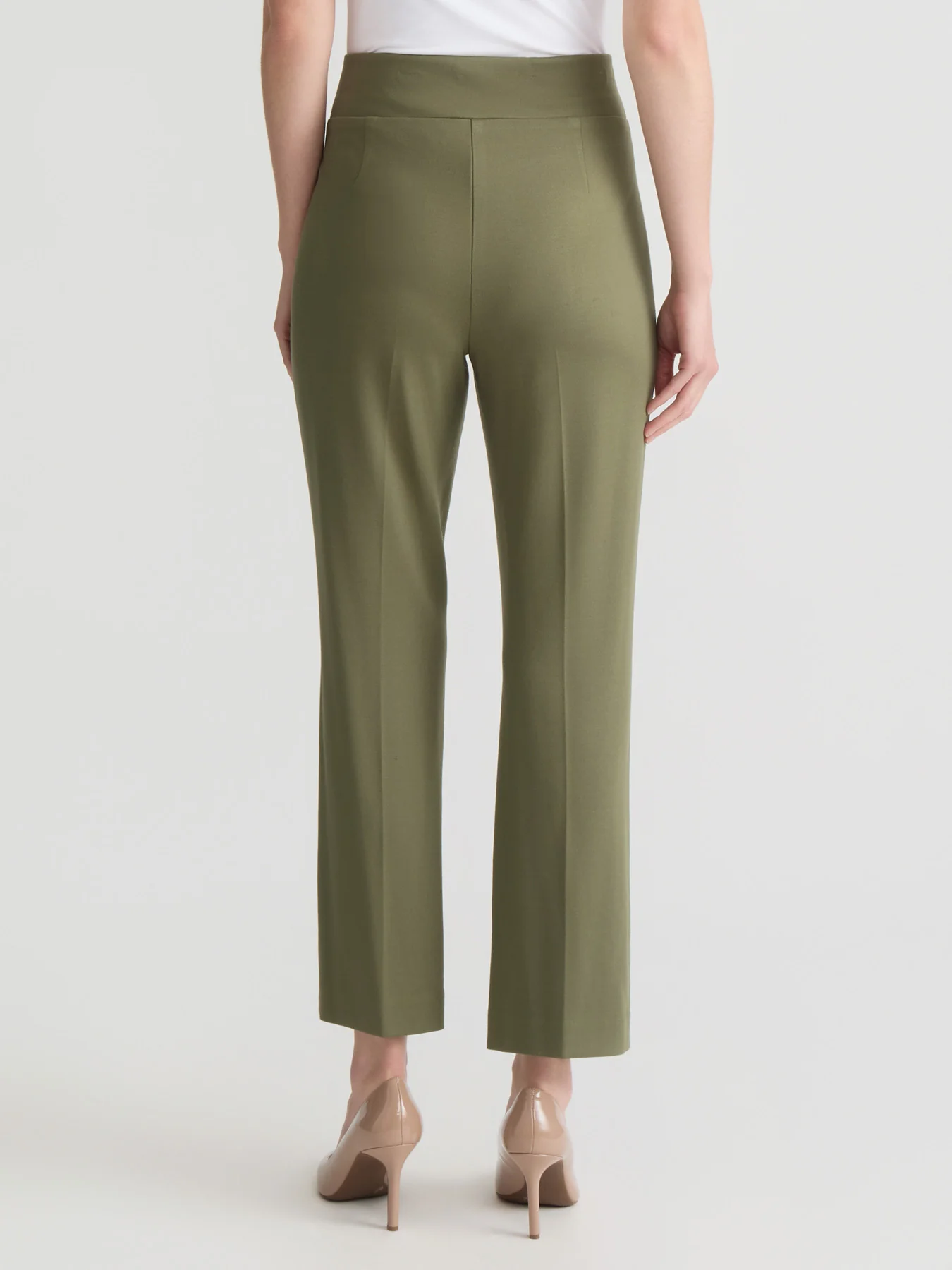 Petite Pull-On Pintuck Pants, Serenity Knit - Image 3
