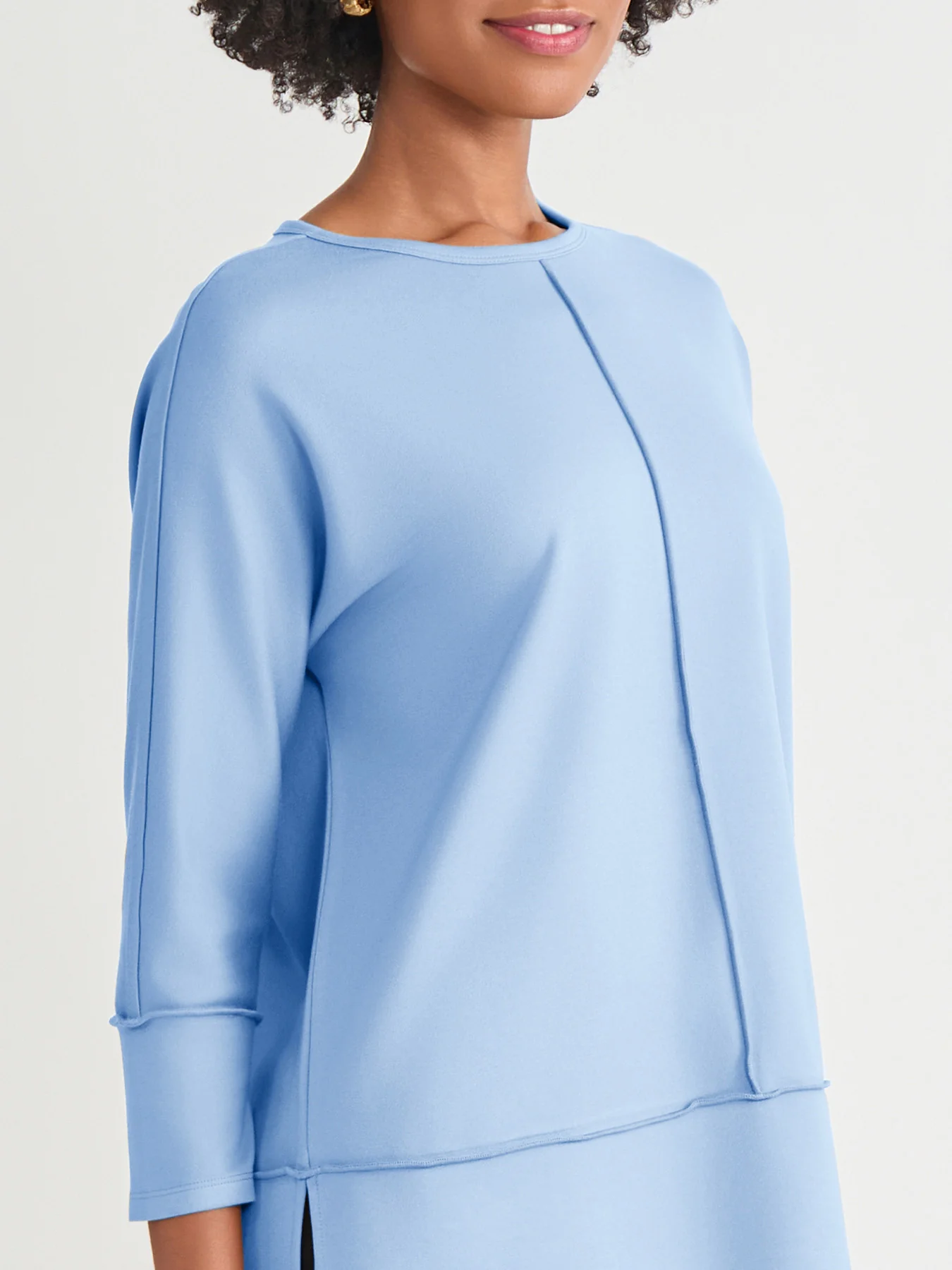 Plus Seam Detail Dolman Tunic - Image 3