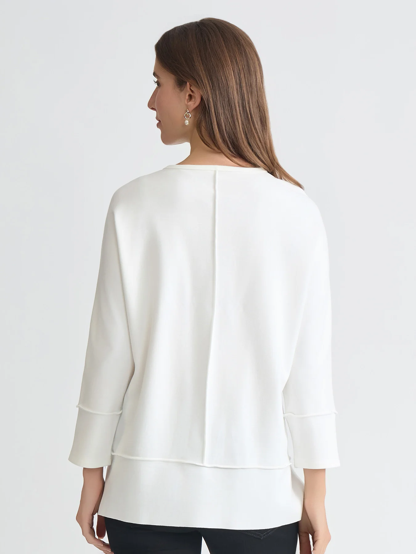Plus Size Seam Detail Dolman Tunic - Image 4